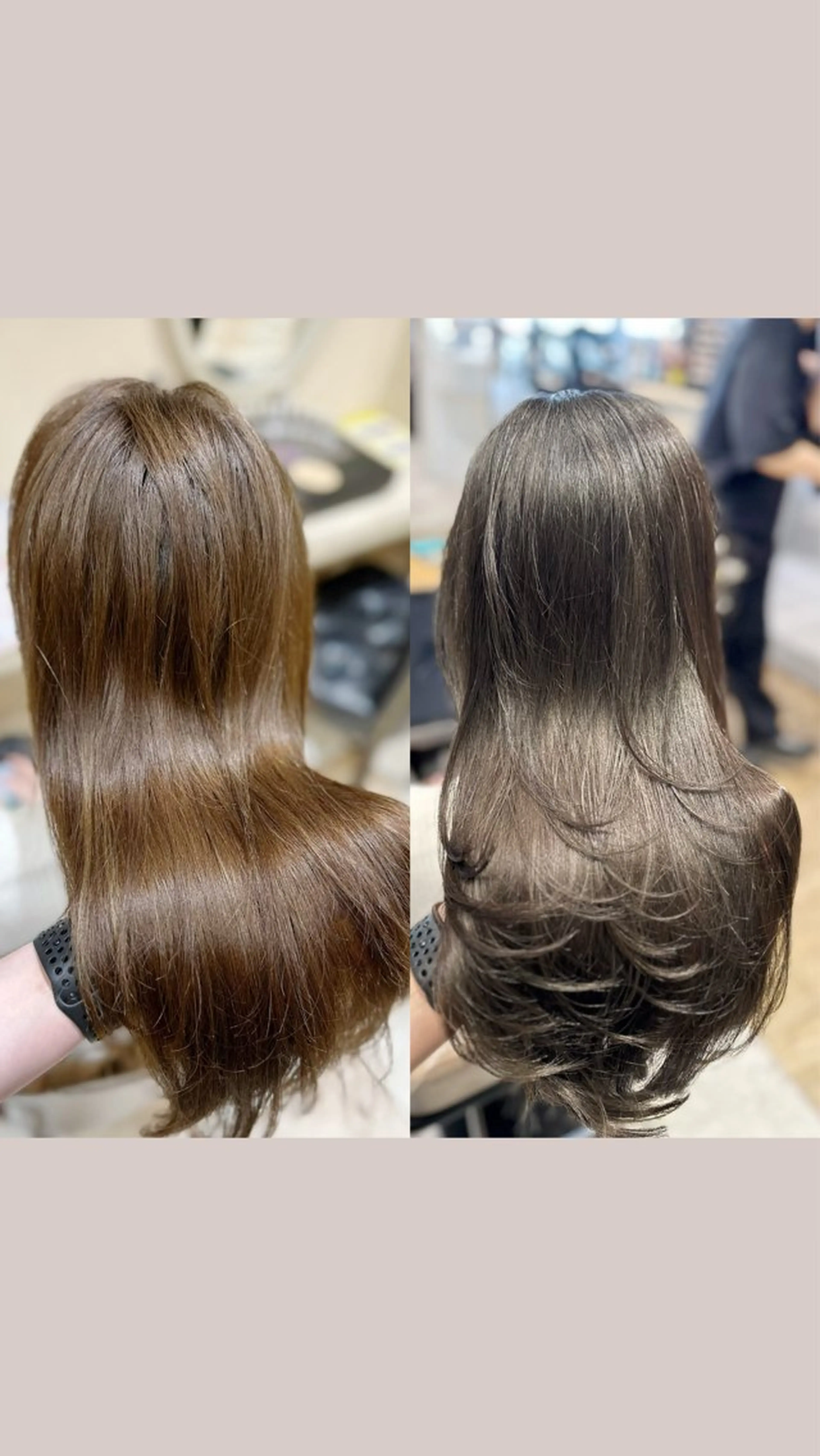セミロング カラー ベージュカラー 透明感カラー くびれヘア 顔周りカット ハイレイヤー カット ヘアカラー トリートメント 💫レイヤーカット 💫木原佑璃香のヘアスタイル