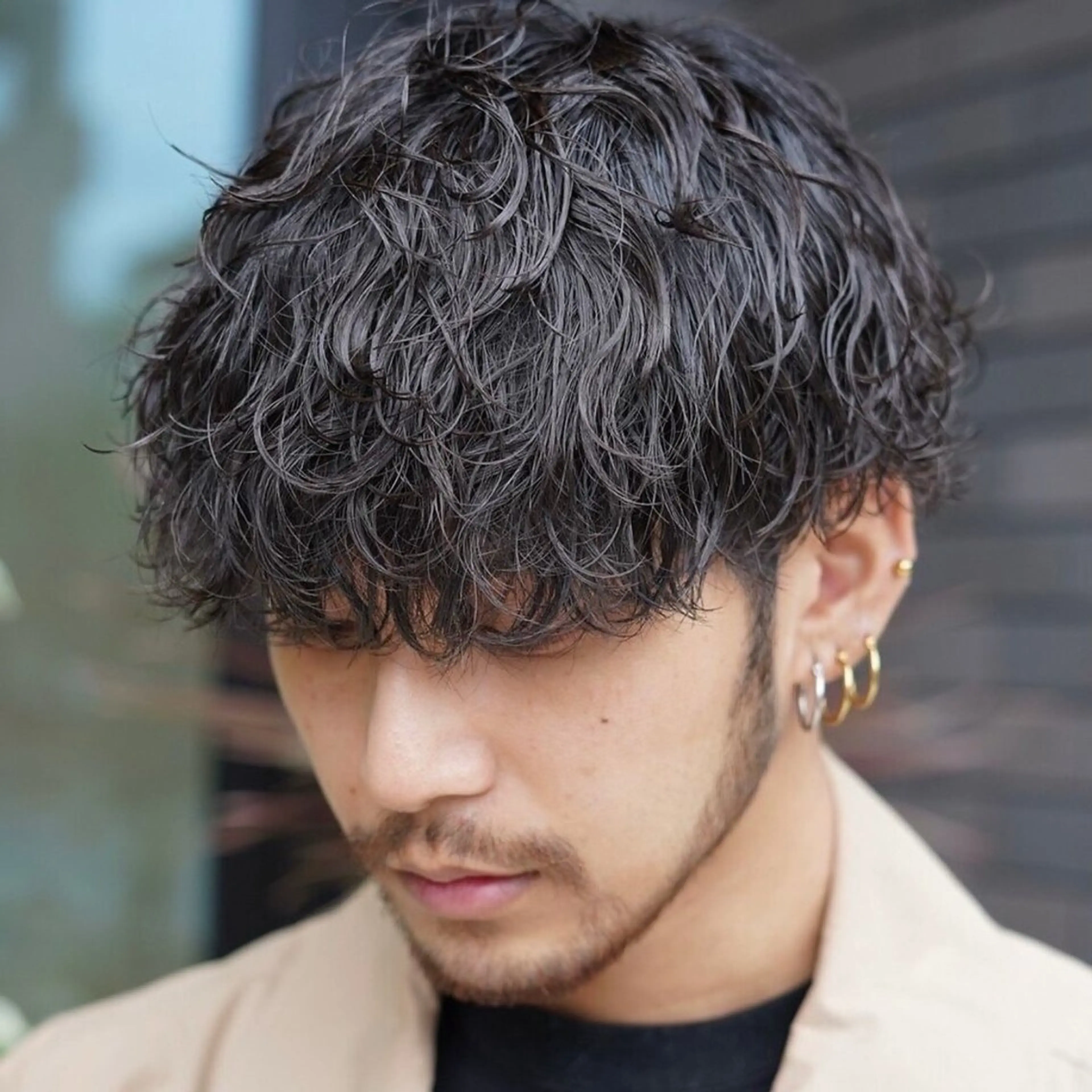 ショート パーマ メンズ メンズパーマ 波巻きパーマ カット パーマ 楽斗/メンズパーマ /シャドウパーマのヘアスタイル