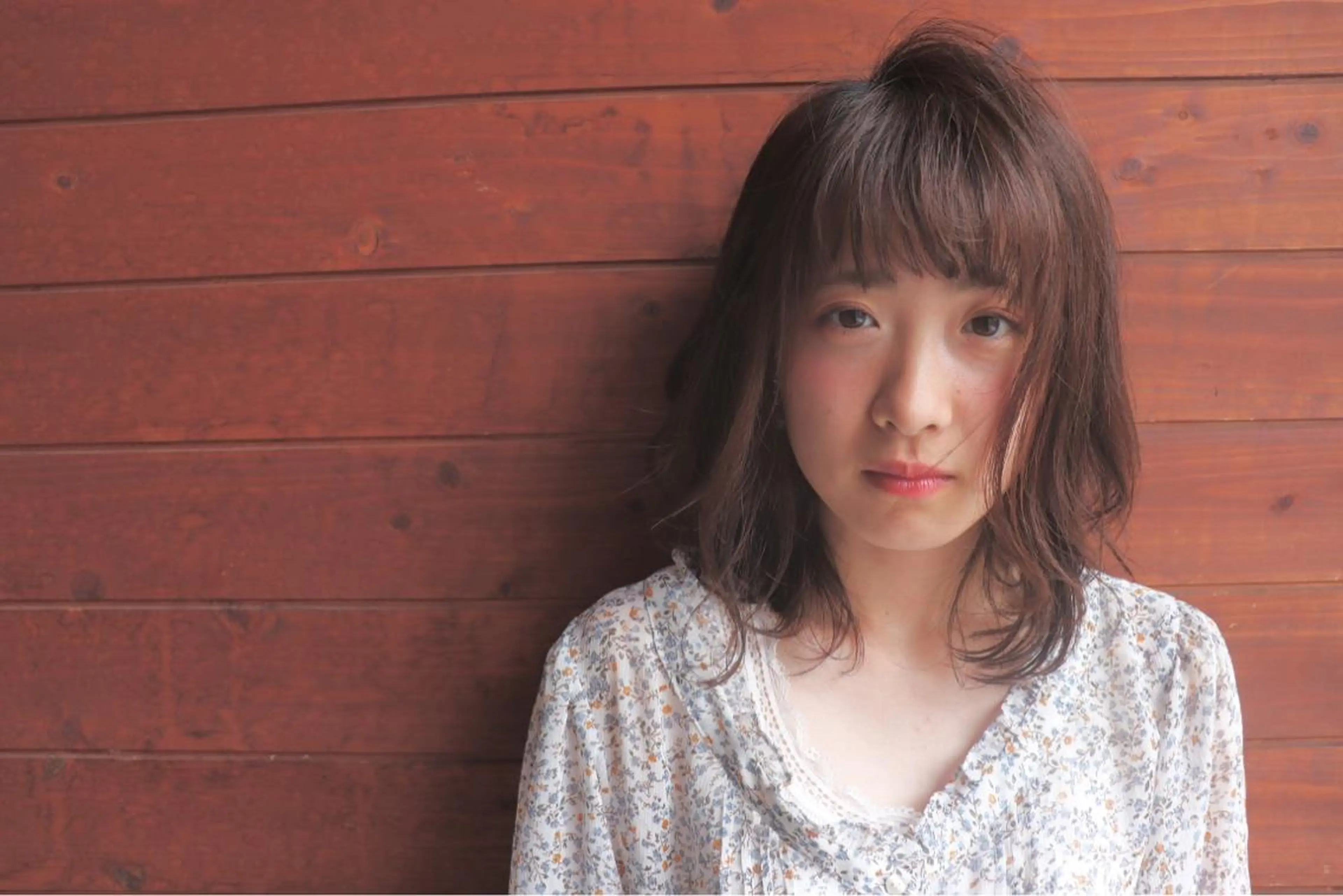 ミディアム カラー カット ヘアカラー トリートメント 萌花　moeka /韓国/レイヤーのヘアスタイル