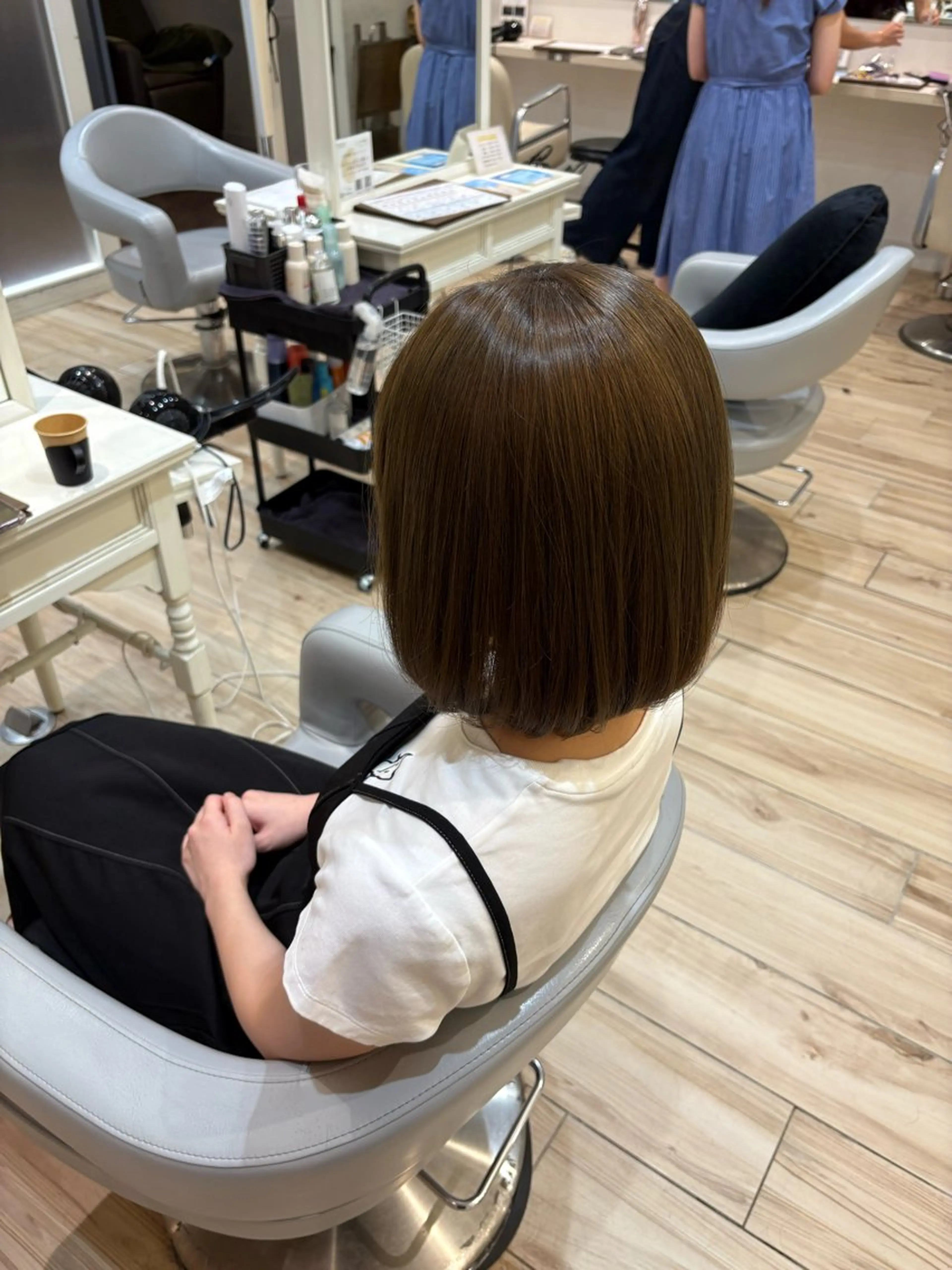 ショート カラー ベージュカラー ボブ ひな /鶴見BONECCAのヘアスタイル