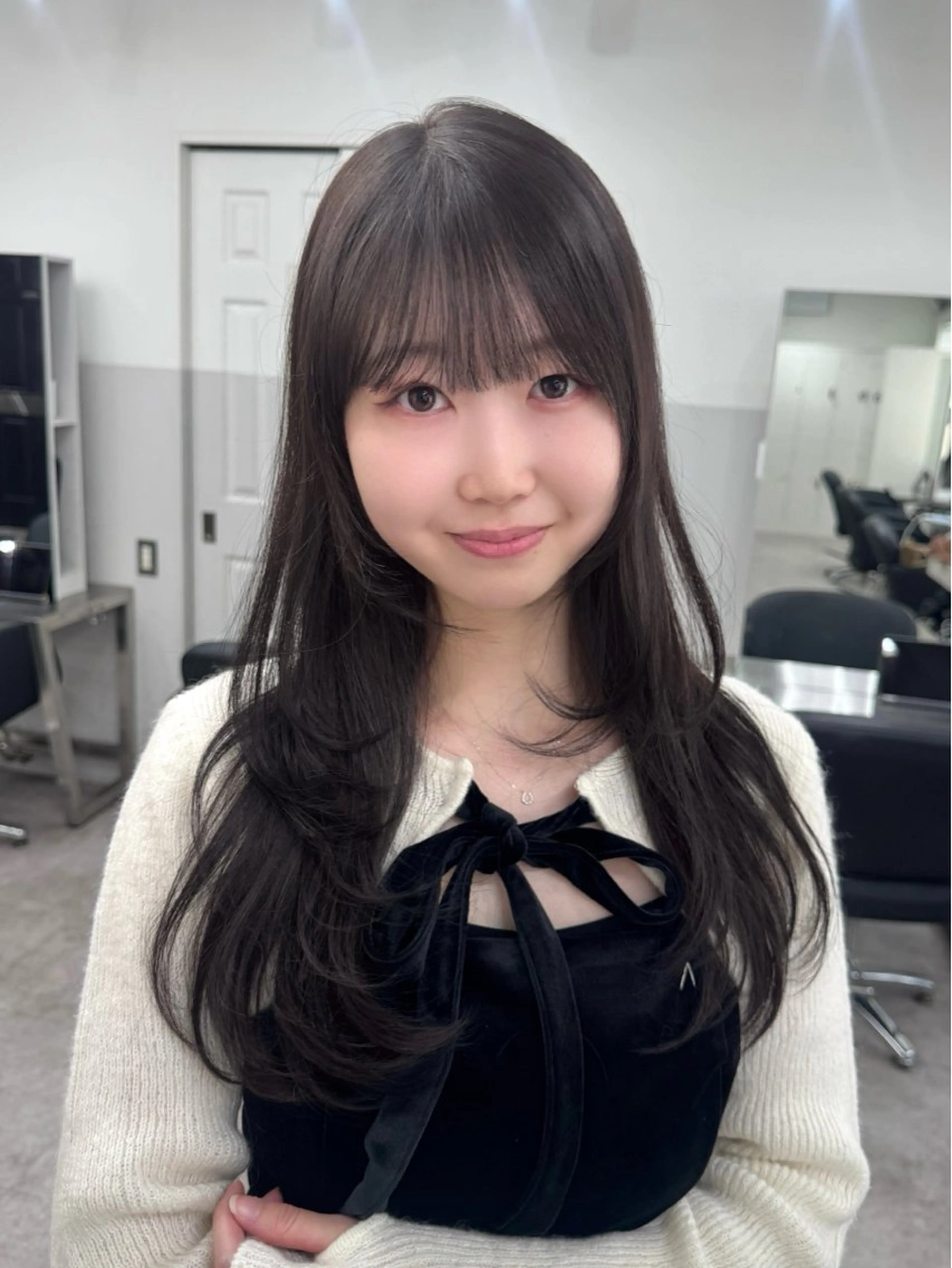 ロング レイヤーカット ♡ザクザクレイヤー× うる艶透明感♡西島のヘアスタイル