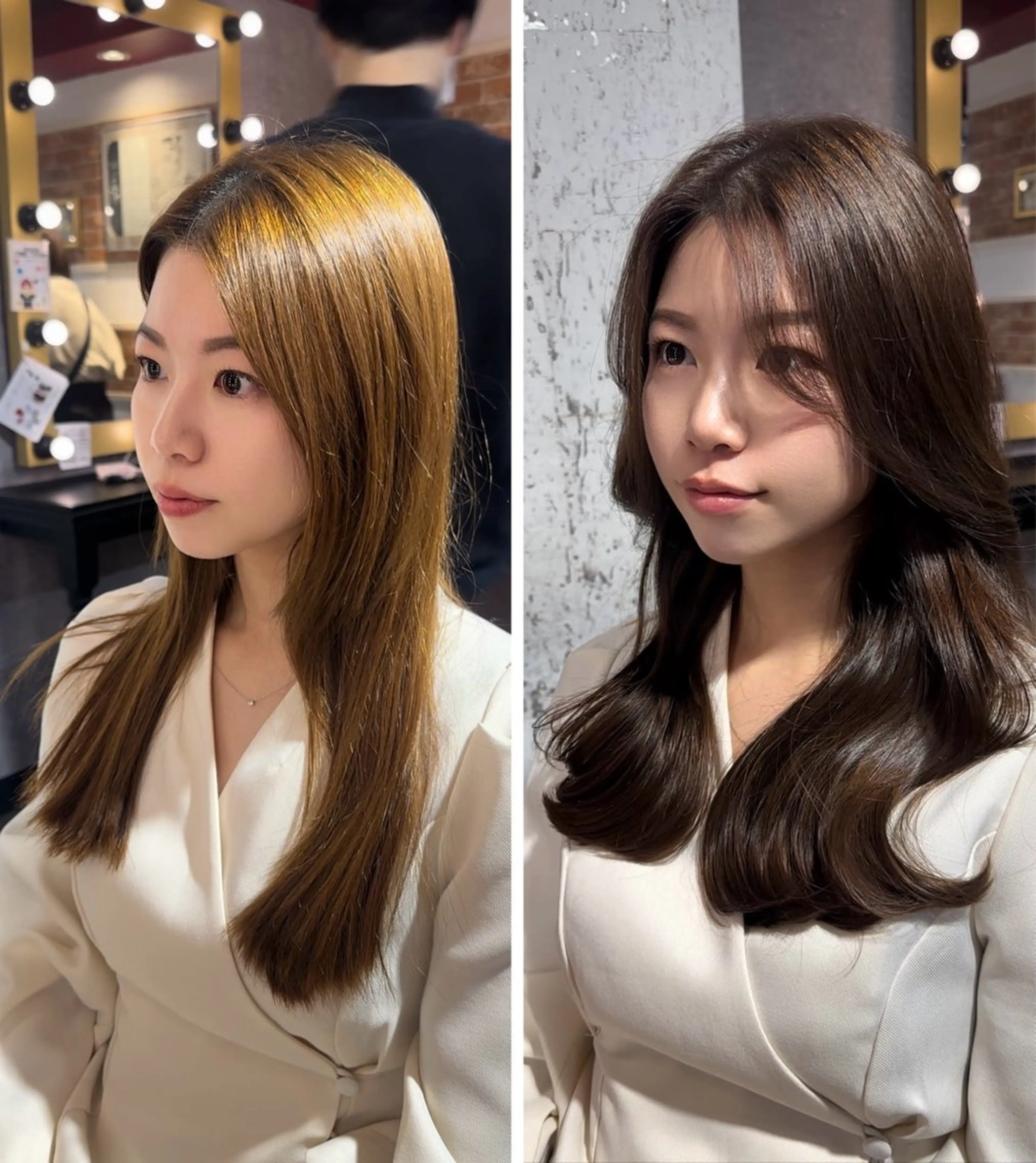セミロング 韓国風ヘア レイヤーカット カット ヘアカラー トリートメント ヘアセット 韓国ヘア/レイヤー/ 髪質改善/銀座/田島のヘアスタイル