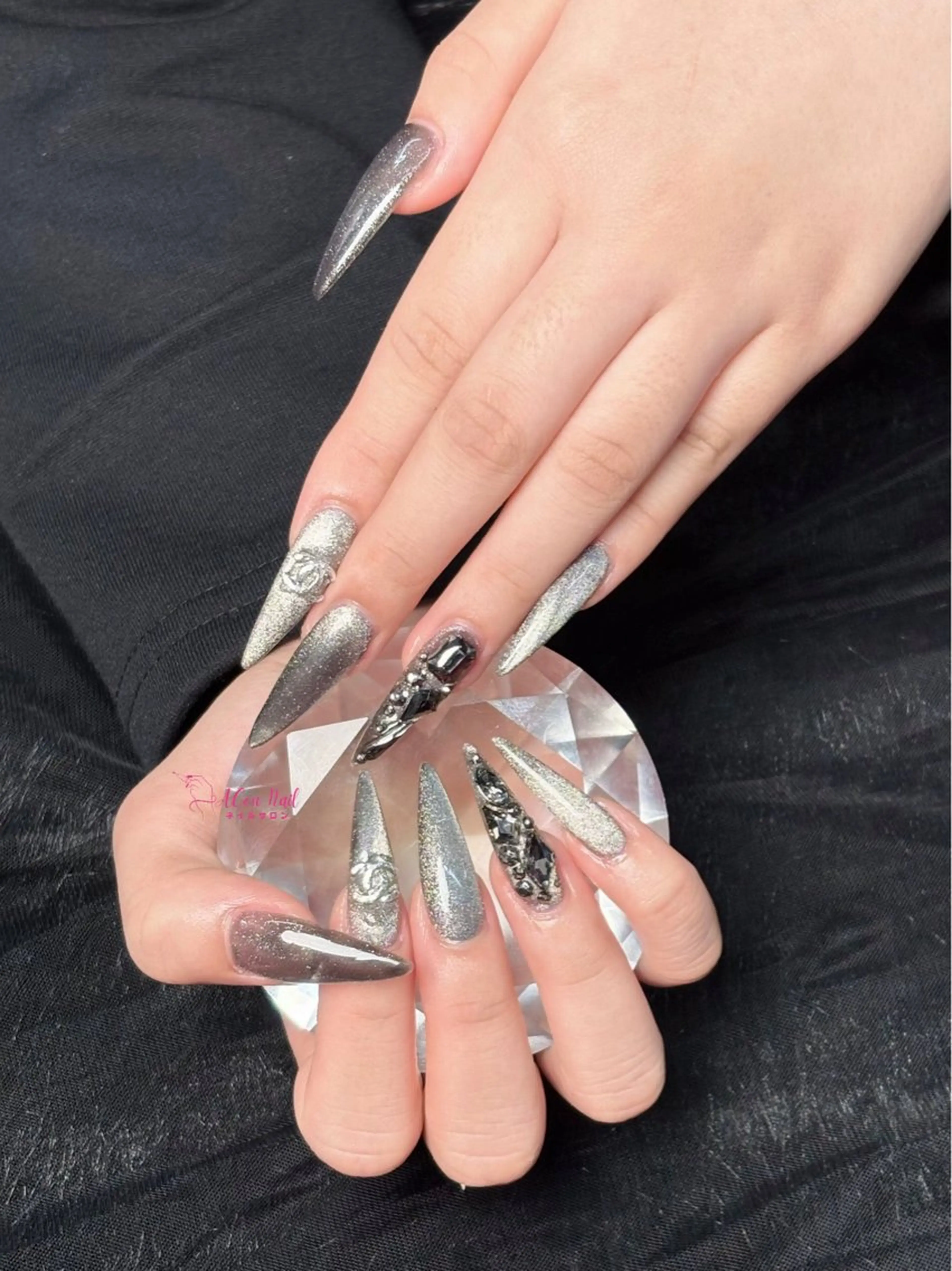 ネイル 桜ネイル 長さ出し フラワーネイル フレンチネイル ジェルネイル ハンドネイル AConNailSalon所属・ACon NailSalonのネイルデザイン
