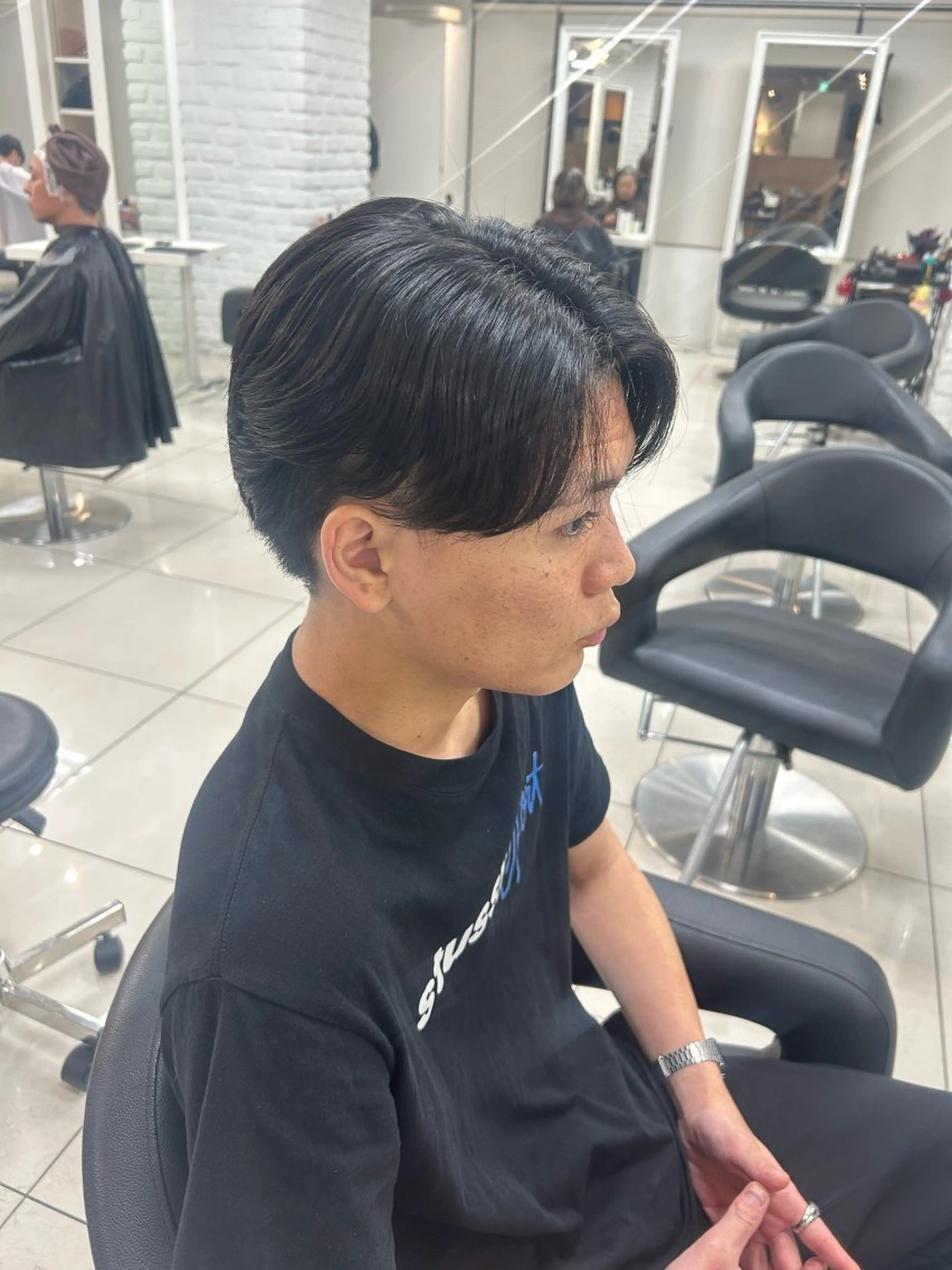 ショート カット 縮毛矯正 【メンズ縮毛矯正/ 艶カラー】美涼🎀のヘアスタイル