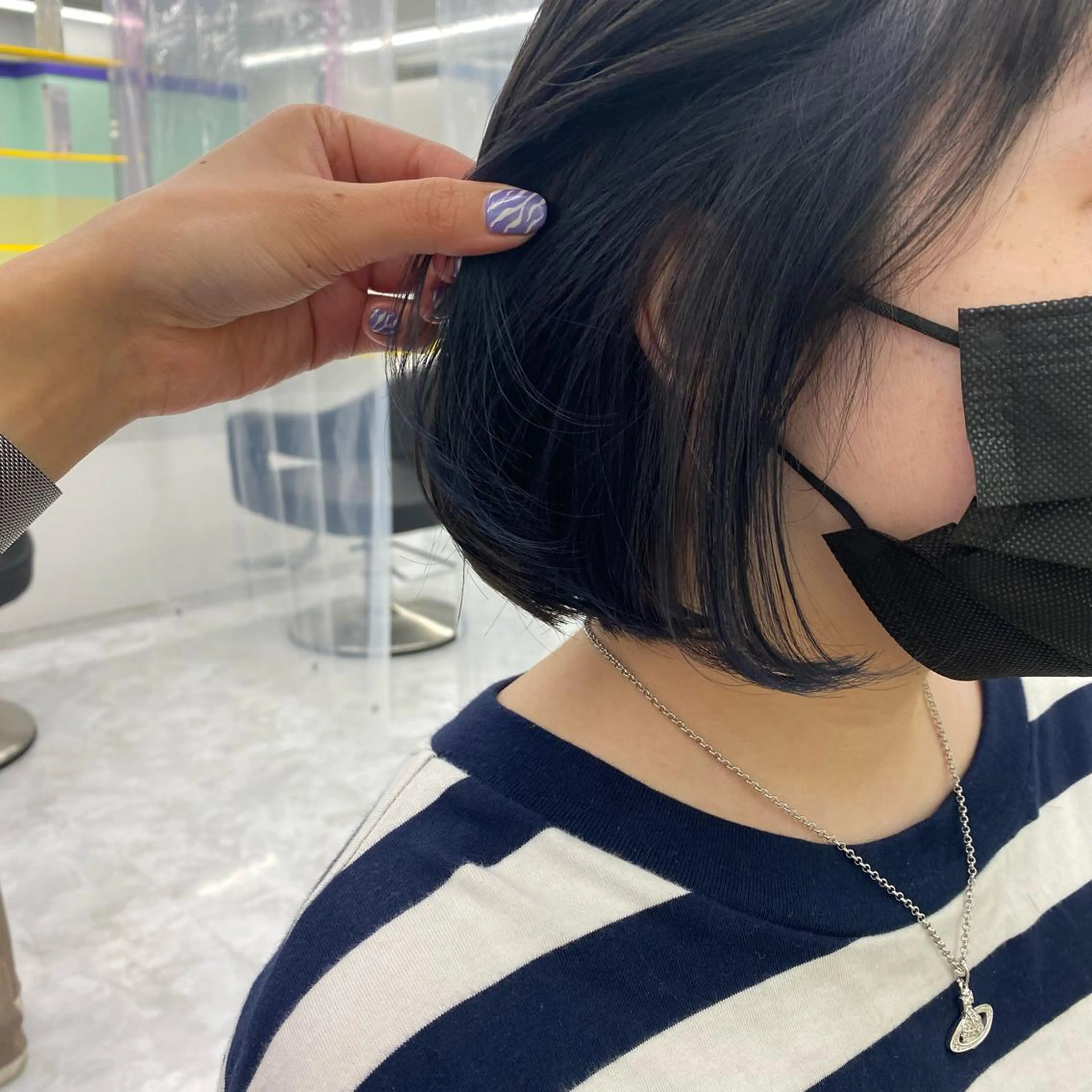 セミロング カラー ヘアアレンジ カット ヘアカラー GOTODAY shair salon 横浜mare店所属・透明感抜群カラー mai🍑♡のヘアスタイル