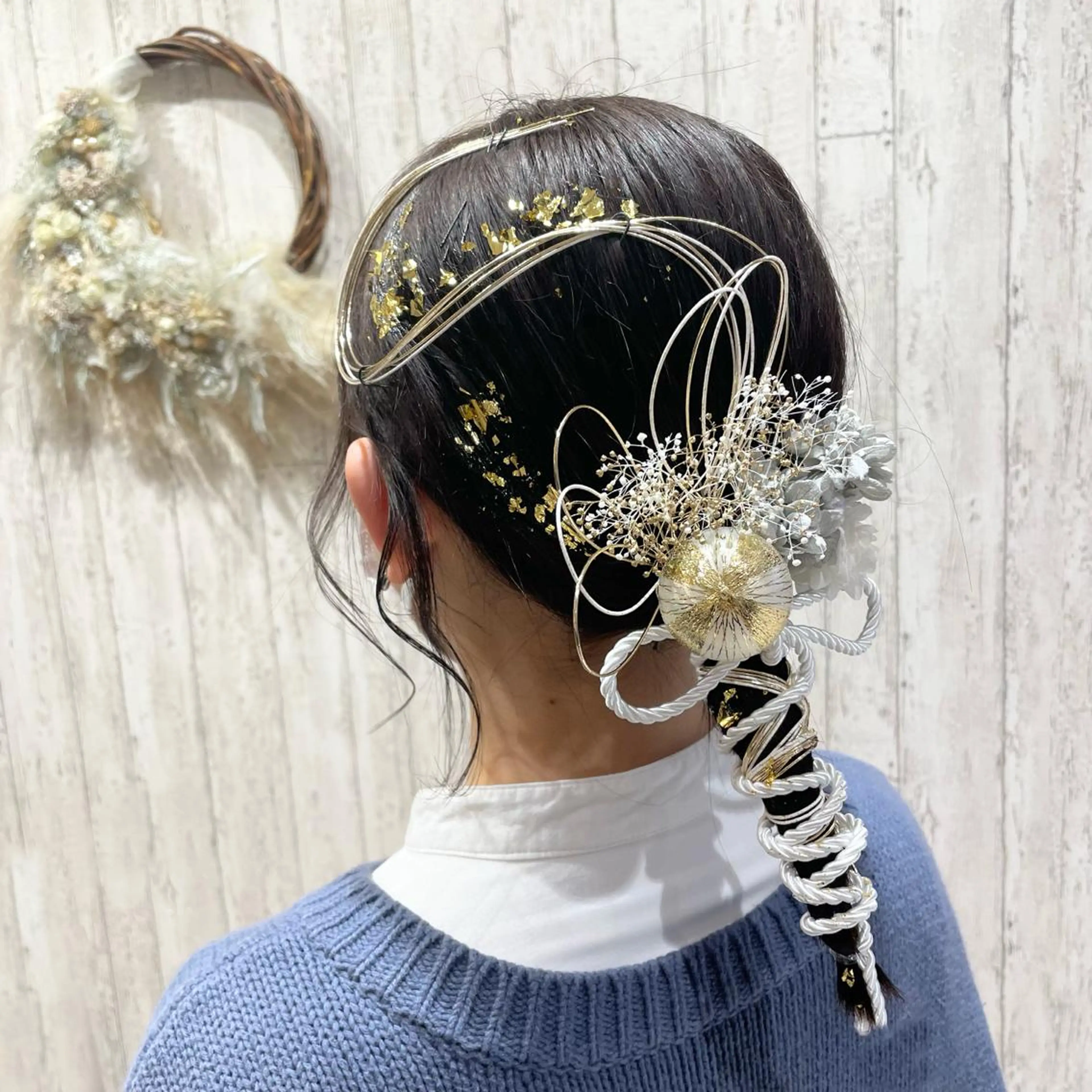 ミディアム ヘアアレンジ ポニーテール 卒業式のヘアスタイル 髪飾り 古沢 みづきのヘアスタイル