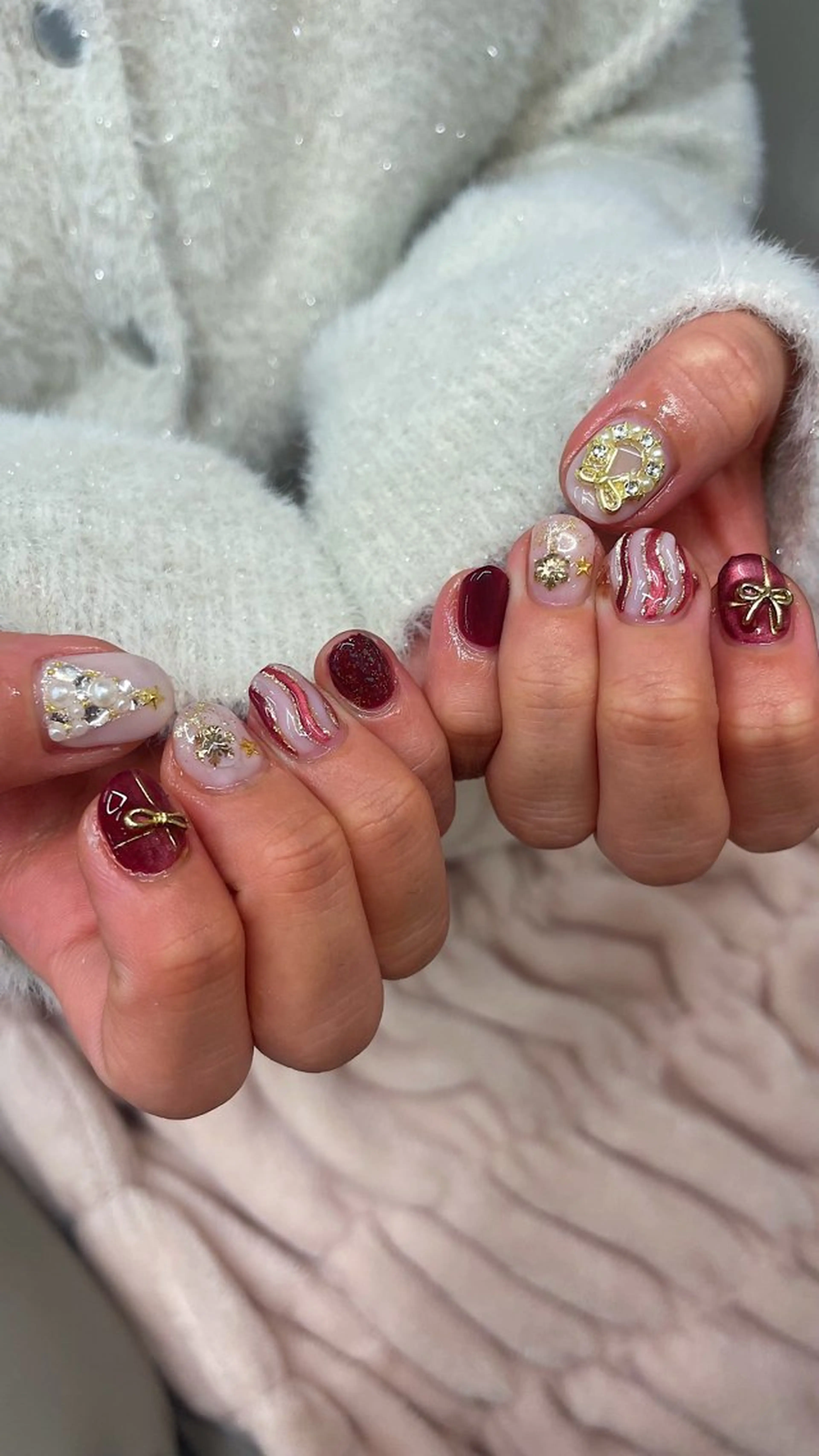 ネイル 持ち込み 冬ネイル クリスマス 🌴konami 4U NAIL🥥のネイルデザイン