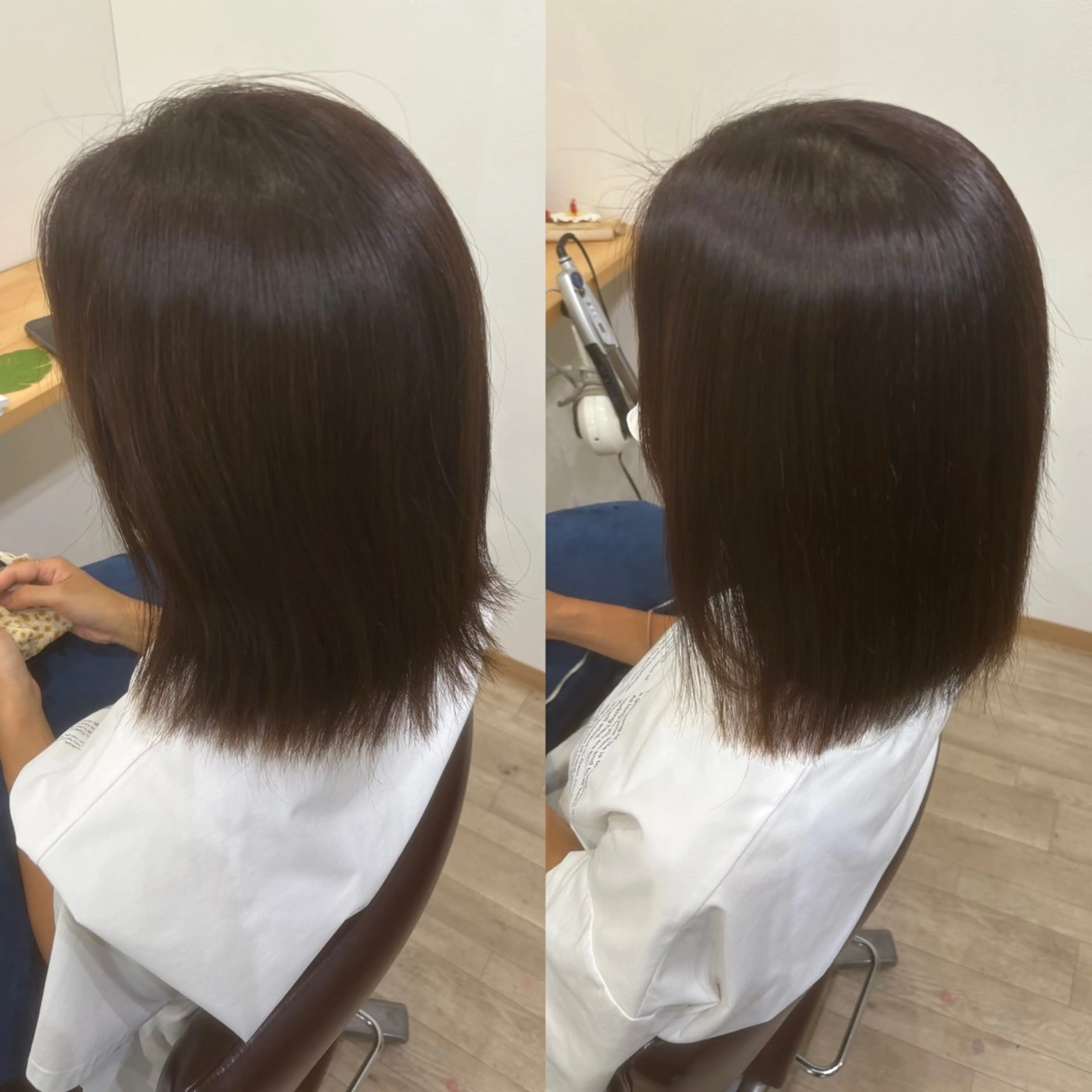 ミディアム 縮毛矯正 安成夏音 モデル募集中のヘアスタイル