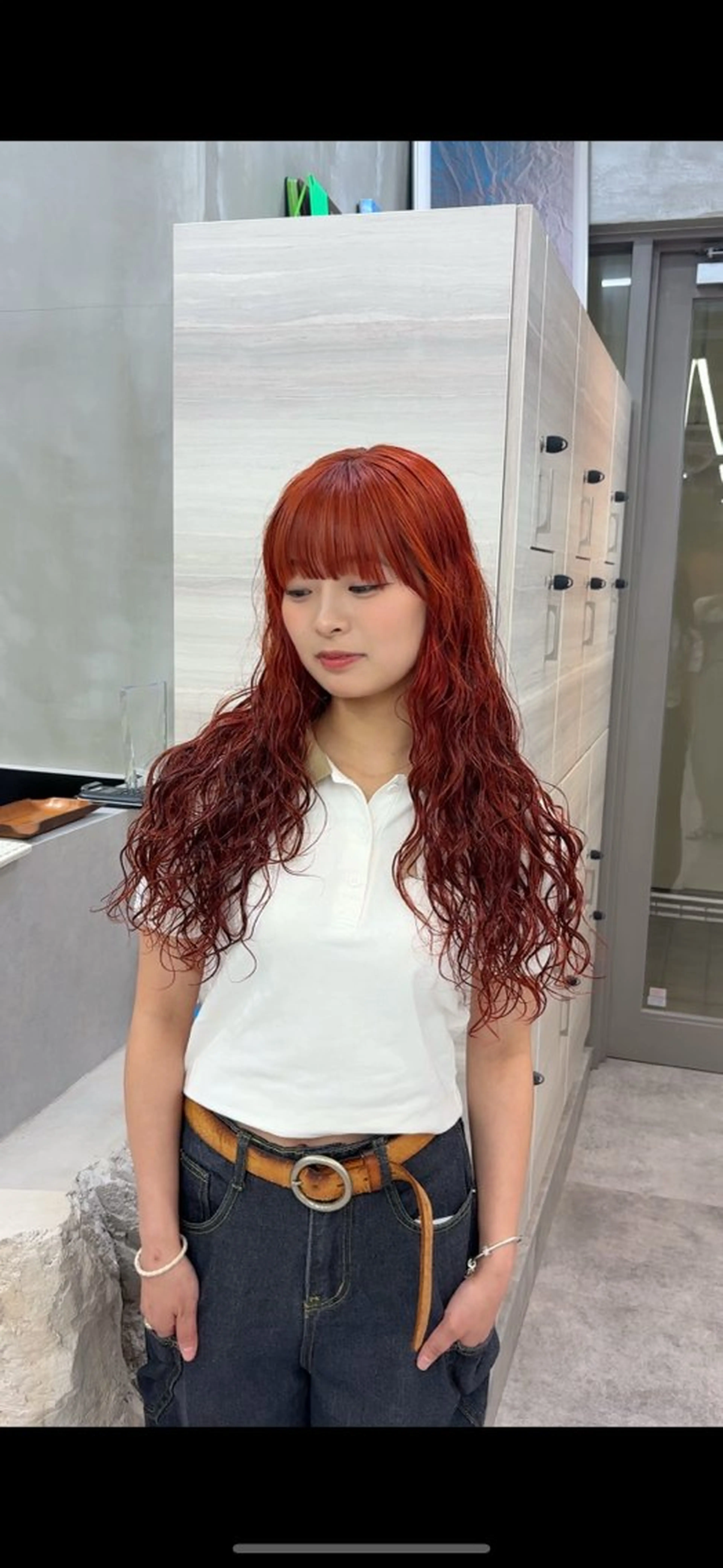 カラー ブリーチ ブリーチなしカラー オレンジ ヘアカラー The Path ARENのヘアスタイル