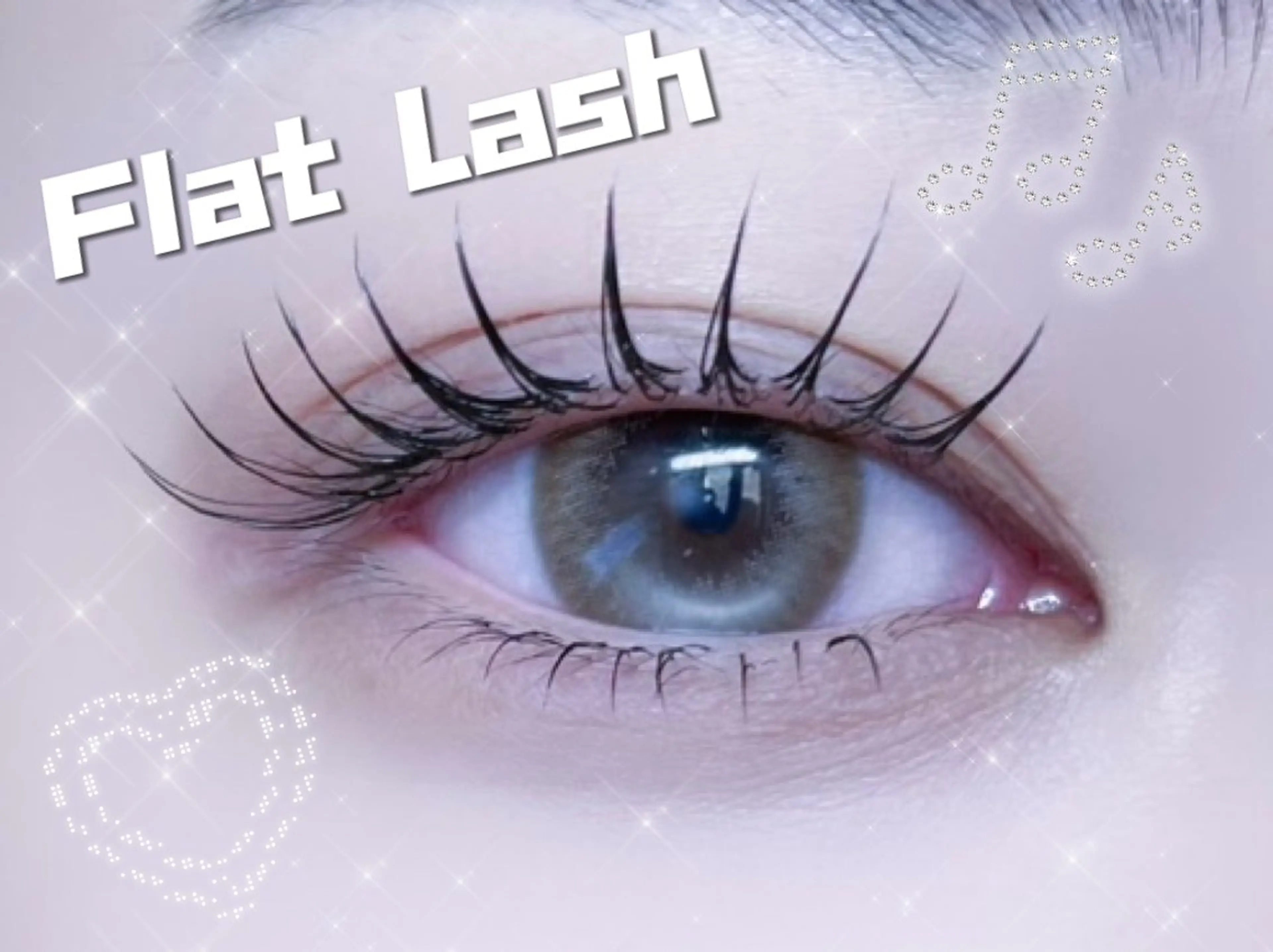 マツエク・マツパ Cカール フラットラッシュ 下まつげエクステ マツエク Moon Doll Eye 💜Moeのマツエク・マツパデザイン