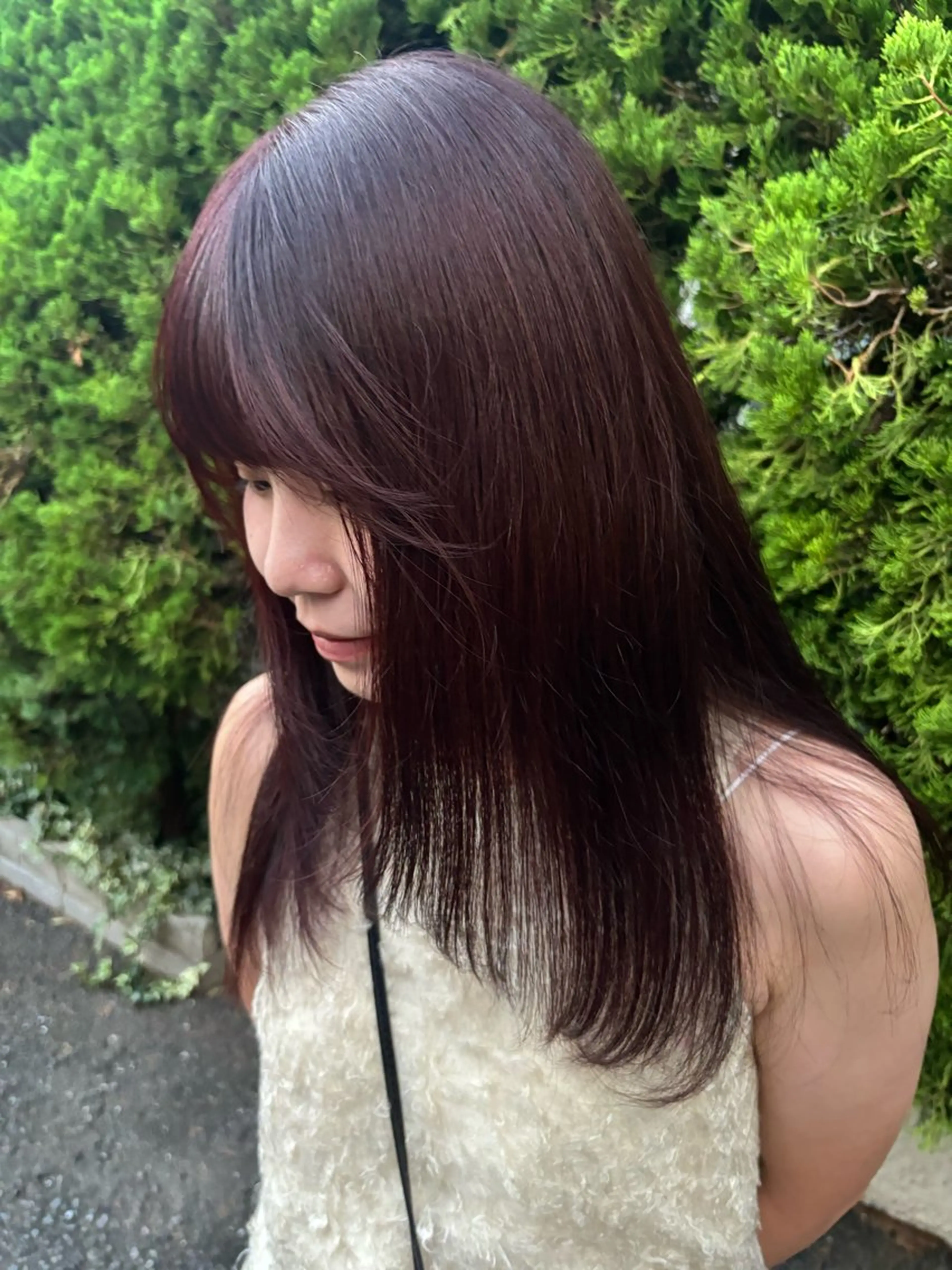 セミロング 顔周りカット 小顔カット カット ヘアカラー 髪質改善🤍ボブ🤍 ARC＋代官山/りこのヘアスタイル