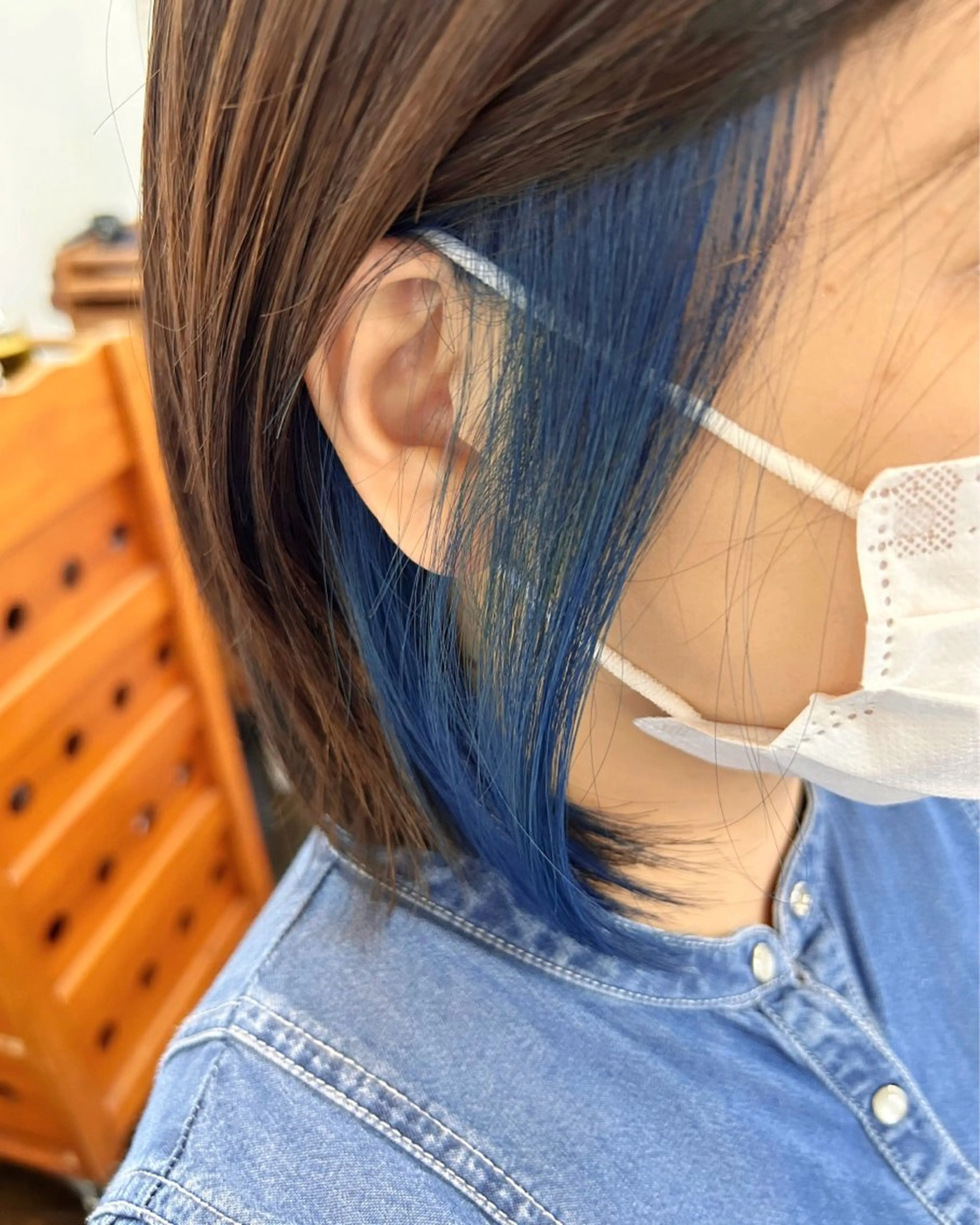カラー ブルーカラー インナーカラー 坂本 瑞季のヘアスタイル
