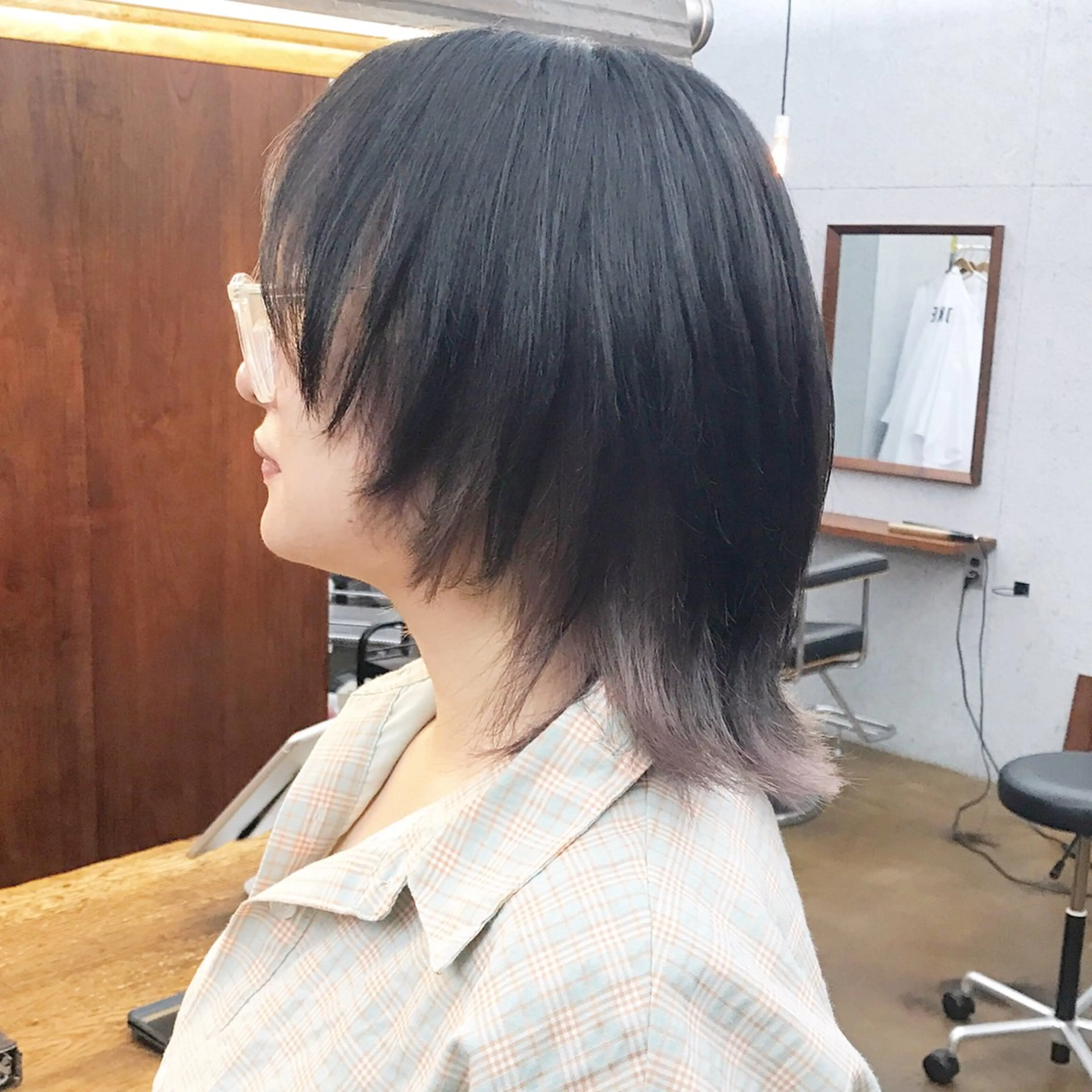 ミディアム カラー パープルカラー シルバー ボブ レイヤーカット ウルフカット カット ヘアカラー トリートメント ヘアセット ✂︎ウルフ・ショート ✂︎MIKUNIのヘアスタイル