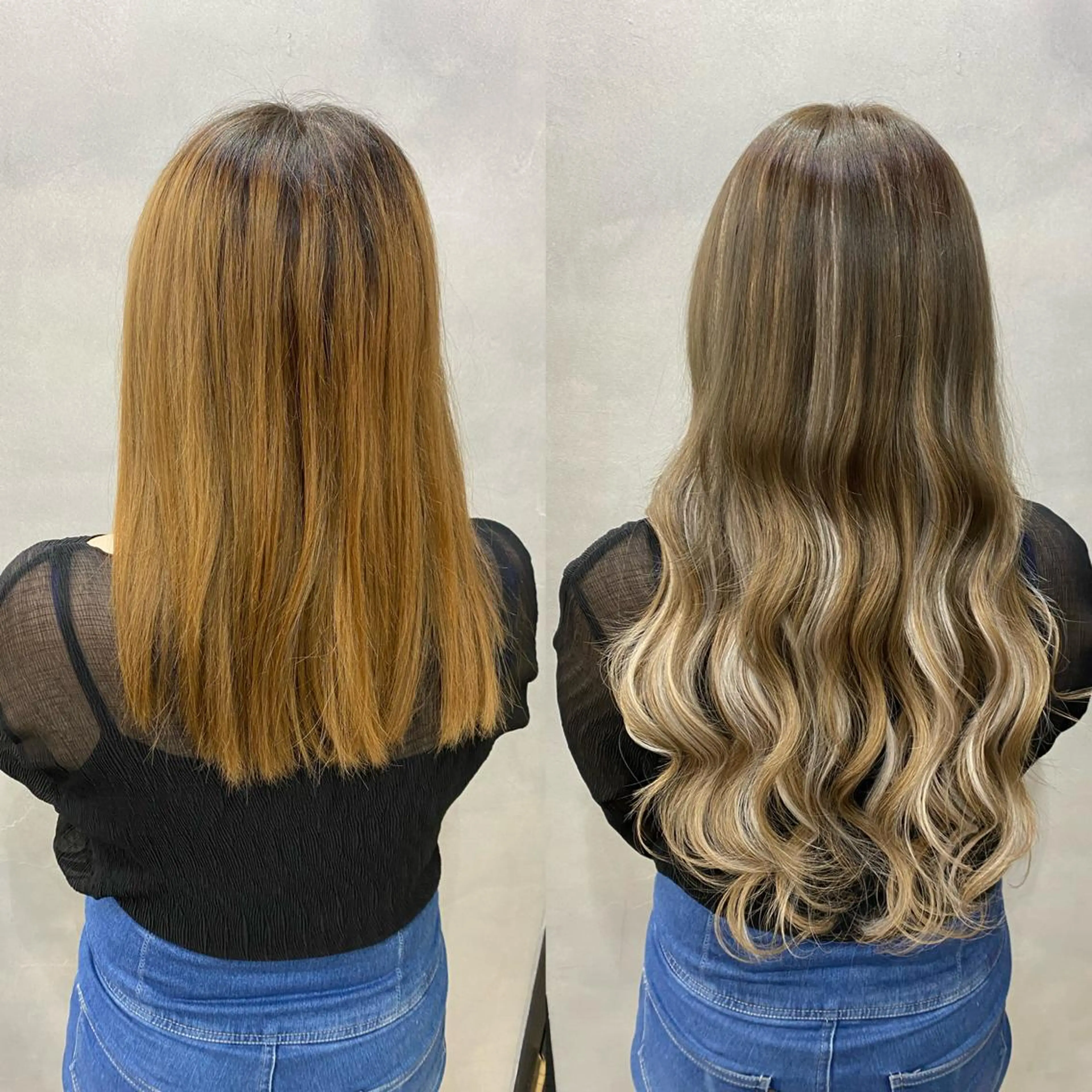 ロング カラー ヘアアレンジ シールエクステ バレイヤージュ ブリーチ ダブルカラー グラデーションカラー ar+ ❤︎ maiのヘアスタイル