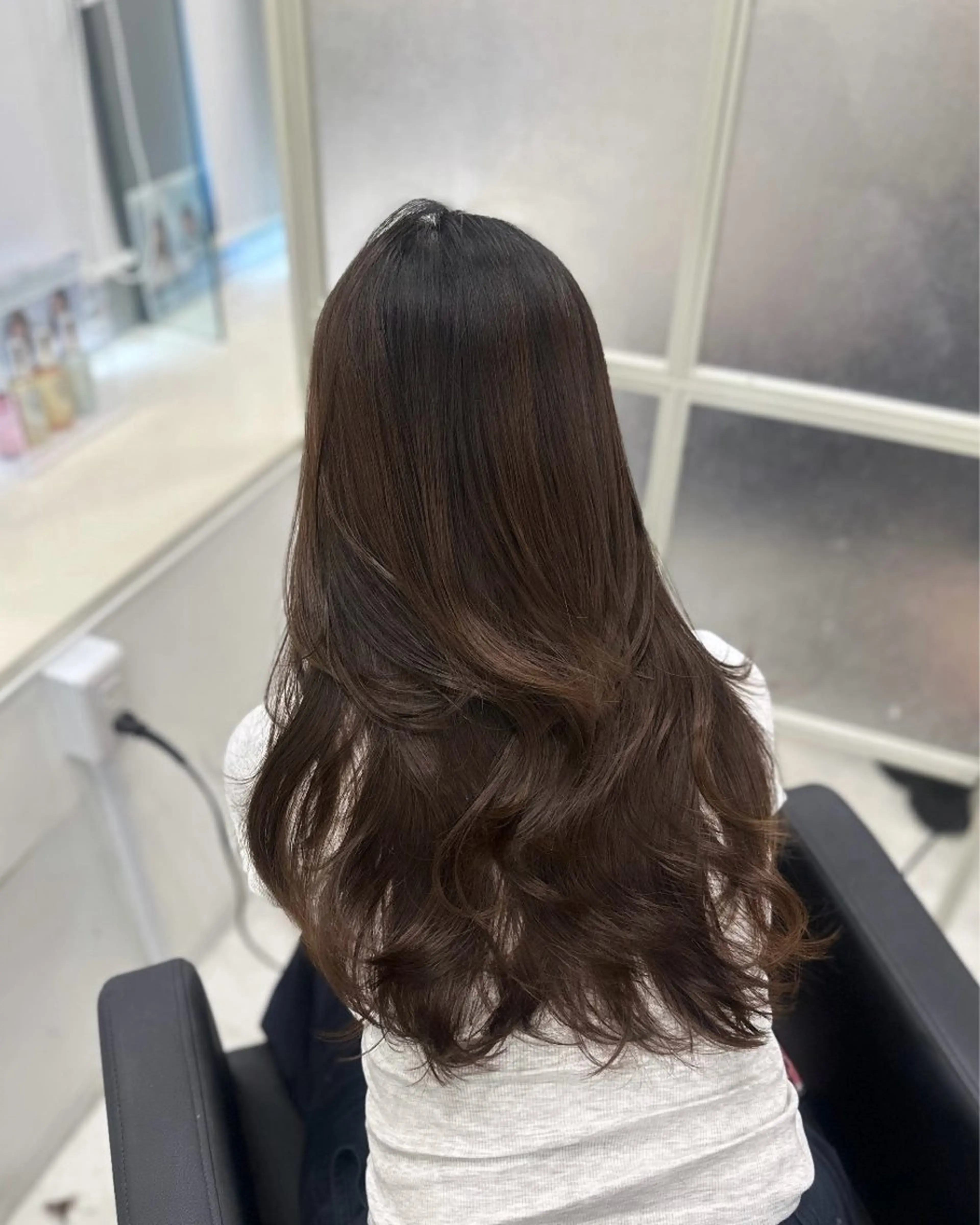 ロング ハッシュカット カット ヘアカラー トリートメント 髪質改善/韓国ヘア /natsuki🧸のヘアスタイル