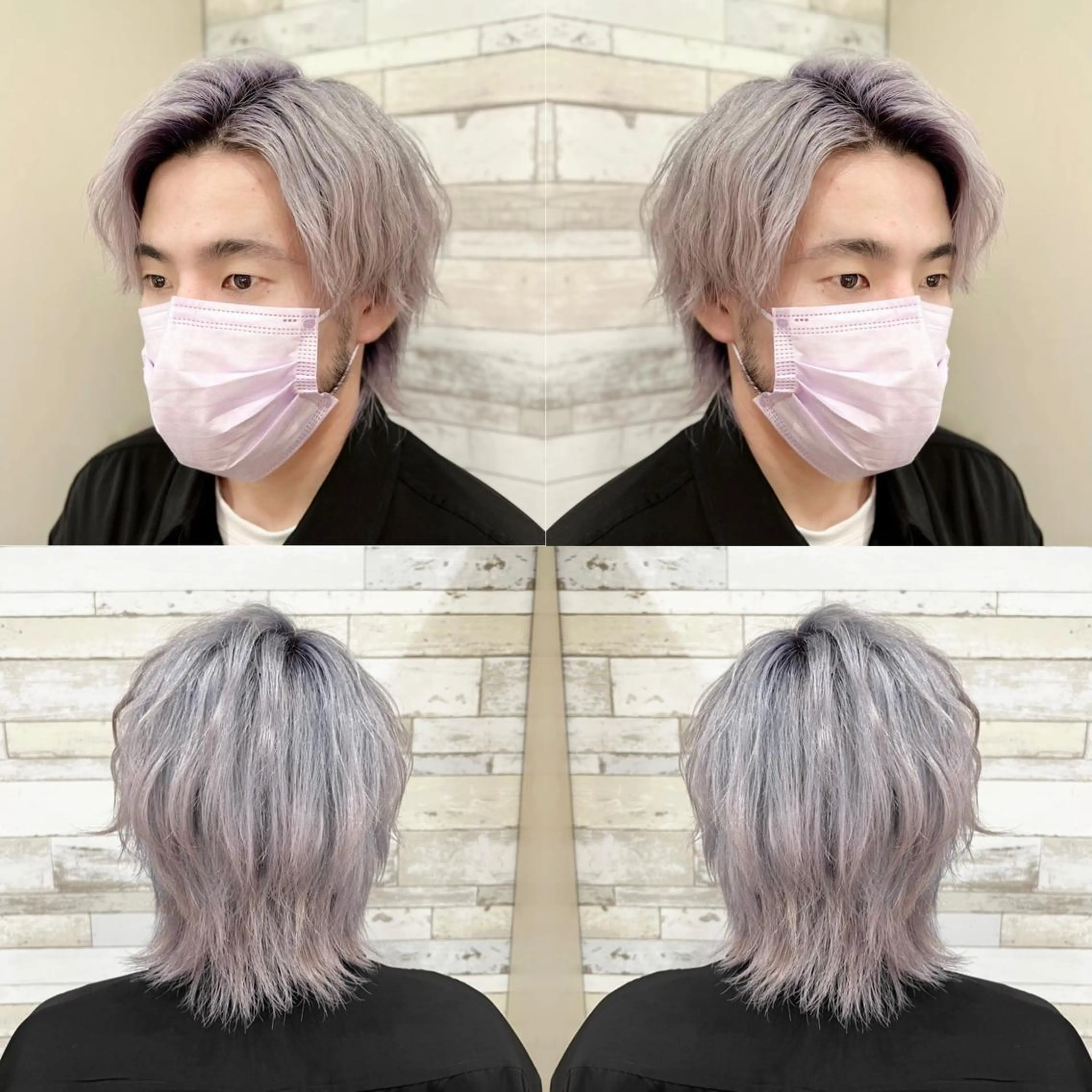 ミディアム カラー メンズ ヘアカラー トリートメント "PEPPU "所属・派手髪、ハイトーン ショートヘアShinのヘアスタイル