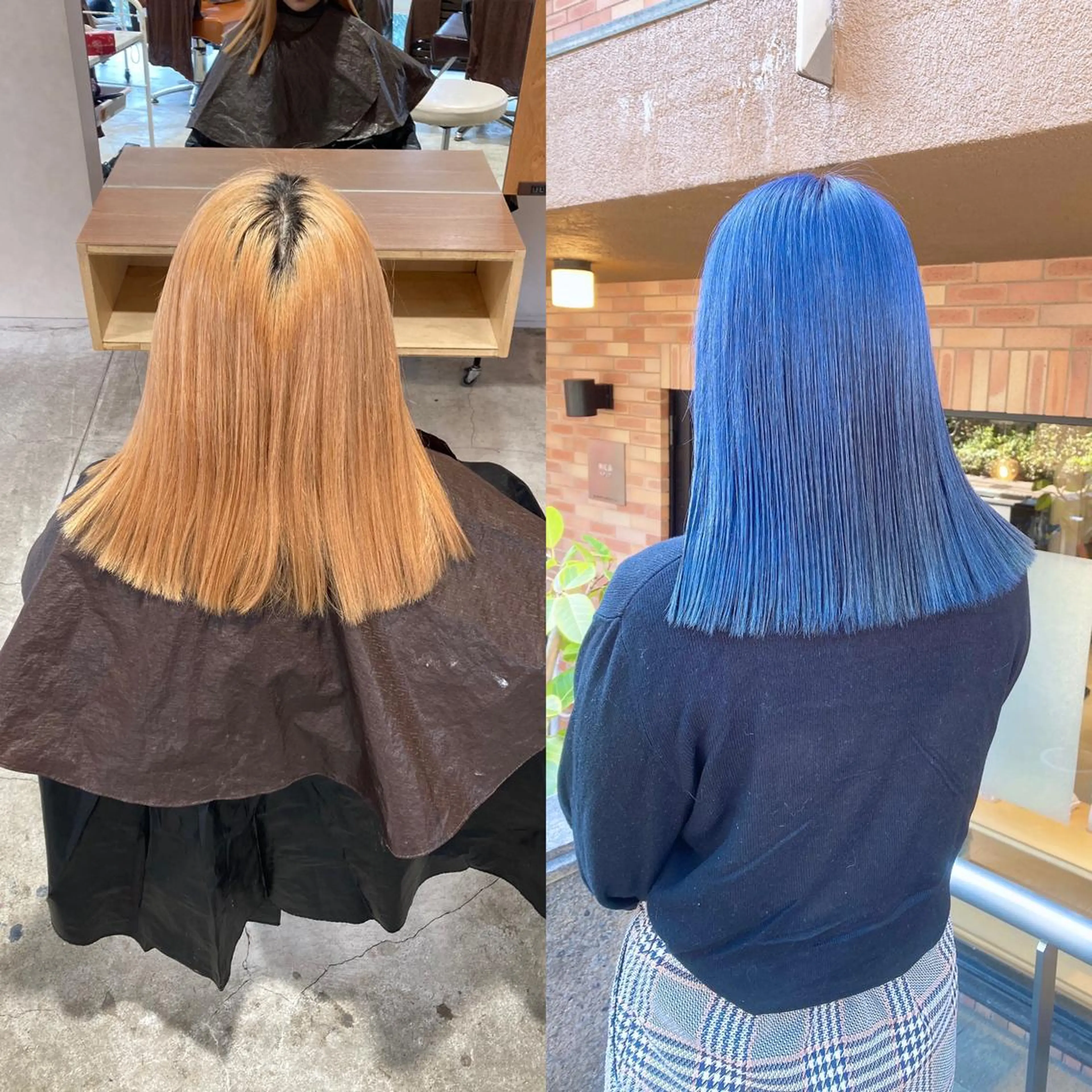 カラー ブリーチ ブルーカラー 💗モテ髪 ハイトーンあや💗のヘアスタイル