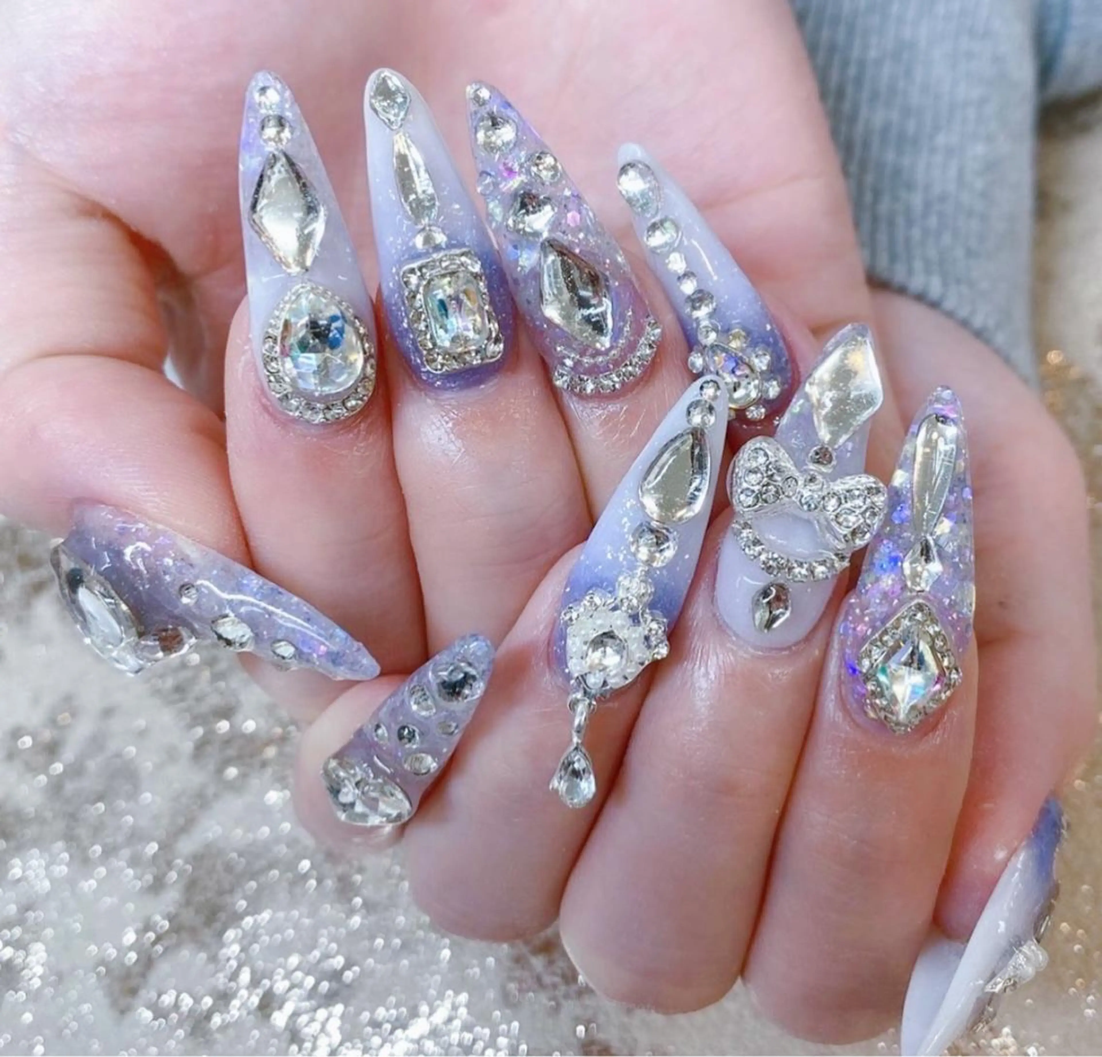 ネイル オーロラネイル チークネイル 長さ出し フレンチネイル ジェルネイル MUSES  NAIL  SALON所属・MUSES ネイルのネイルデザイン