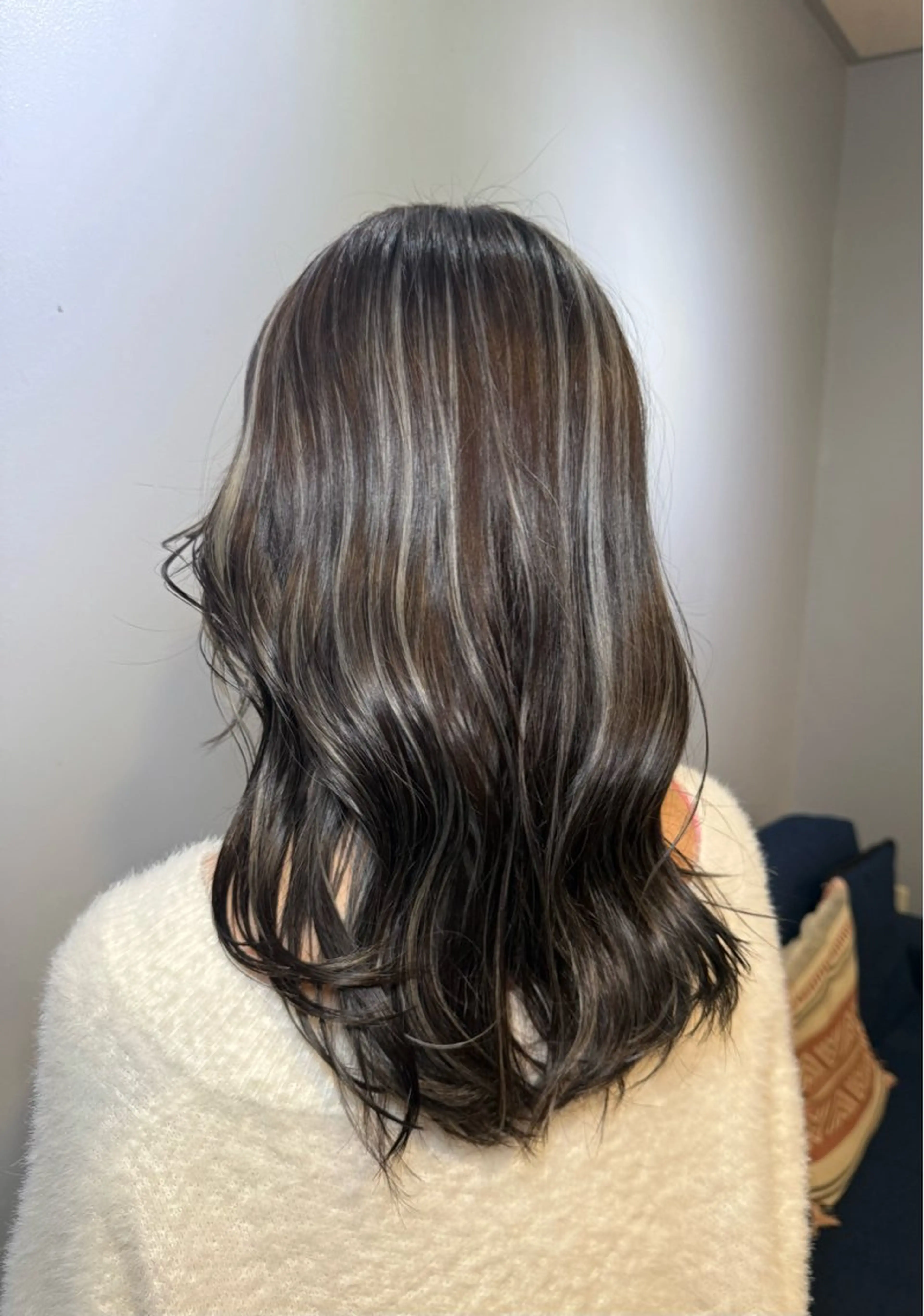 セミロング カラー ブリーチ ケアブリーチ デザインカラー ハイライトカラー ハイライト ヘアカラー メンズカット/パーマ 艶カラーTAIGA︎のヘアスタイル