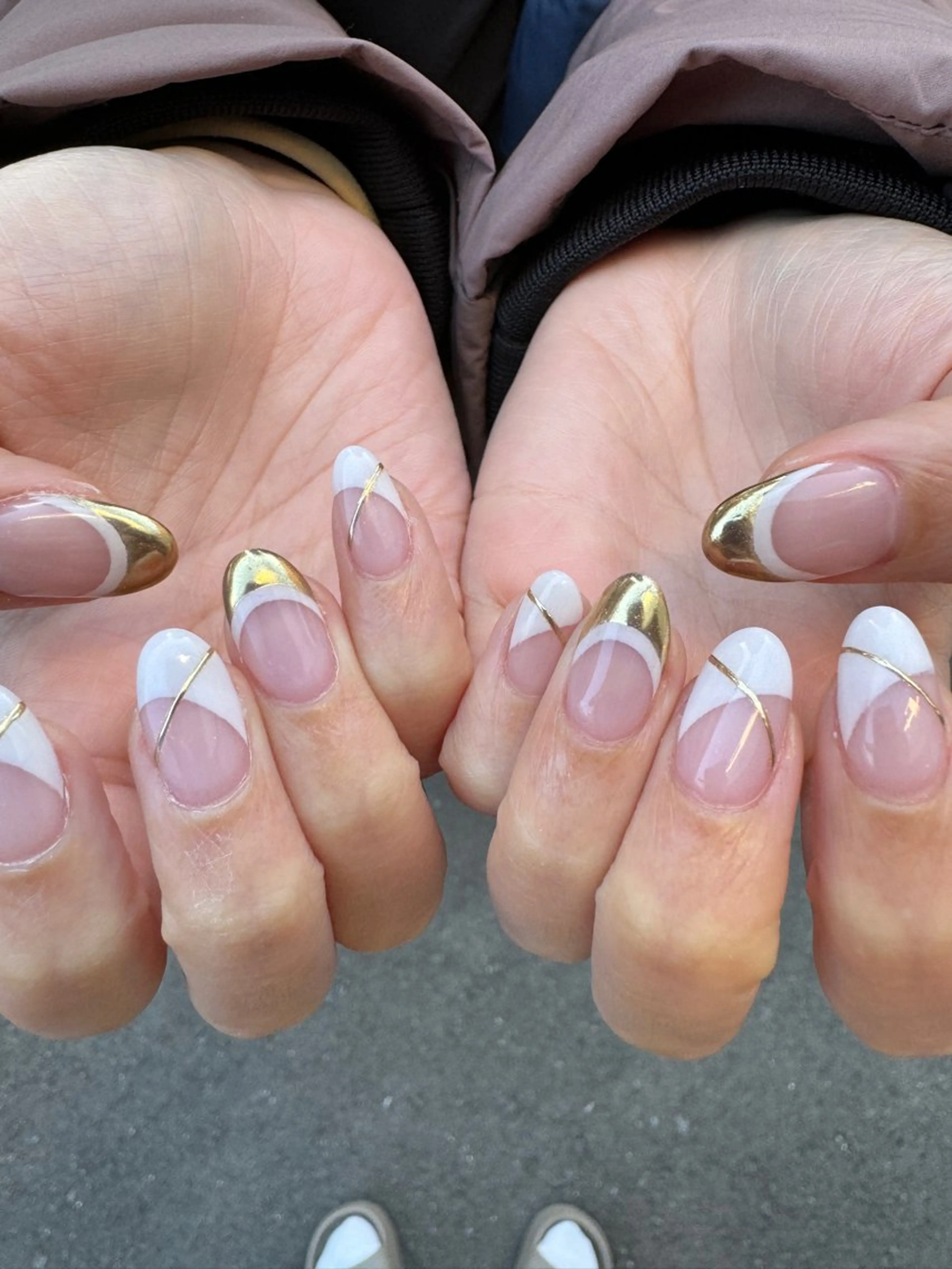 ネイル アートネイル フレンチネイル 韓国ネイル マグネットネイル 持ち込み MH_ Nailのネイルデザイン