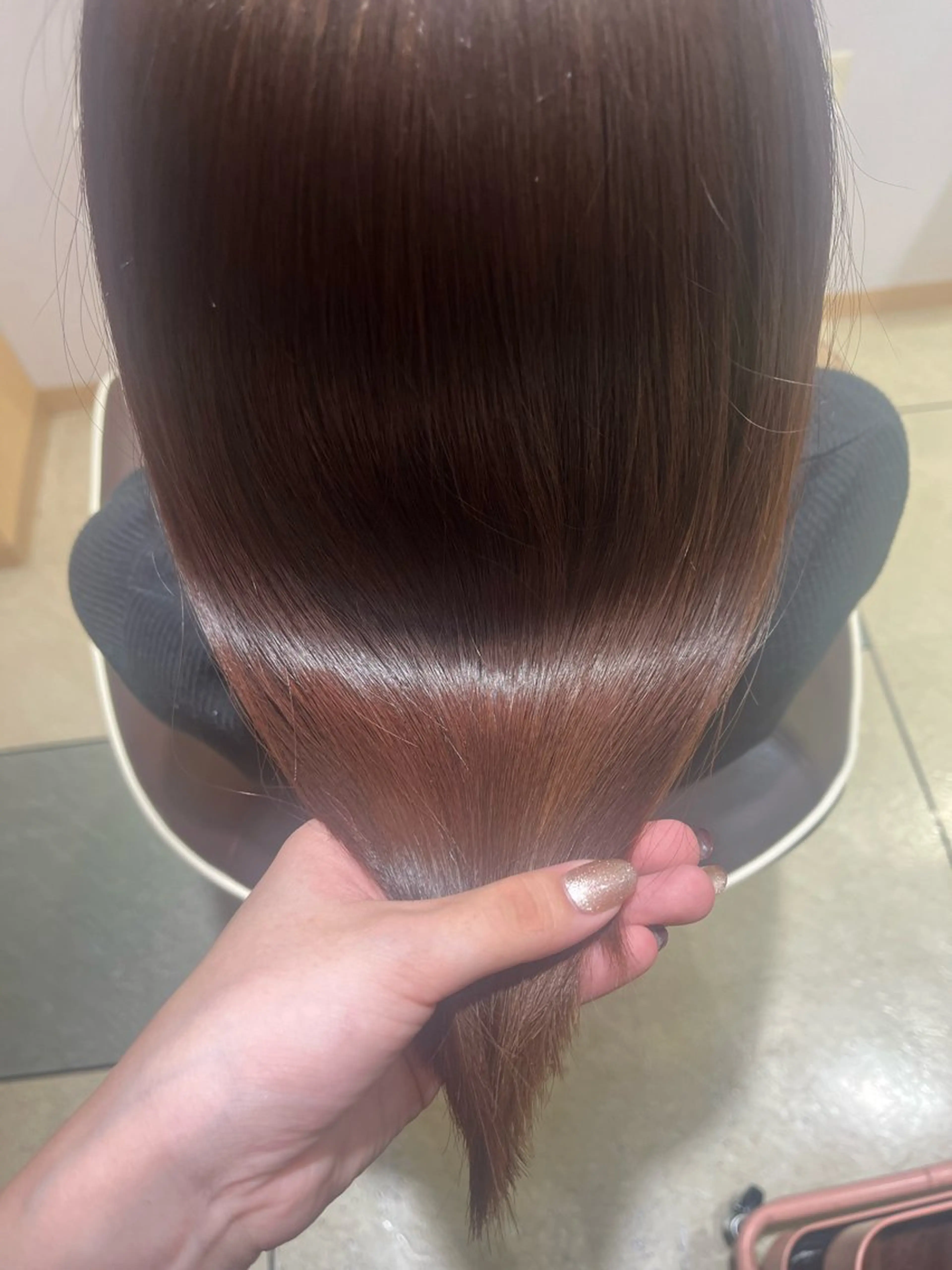 ミディアム カラー カット ヘアカラー トリートメント ベージュカラー⌇﻿ くびれヘア.𐙚心音のヘアスタイル