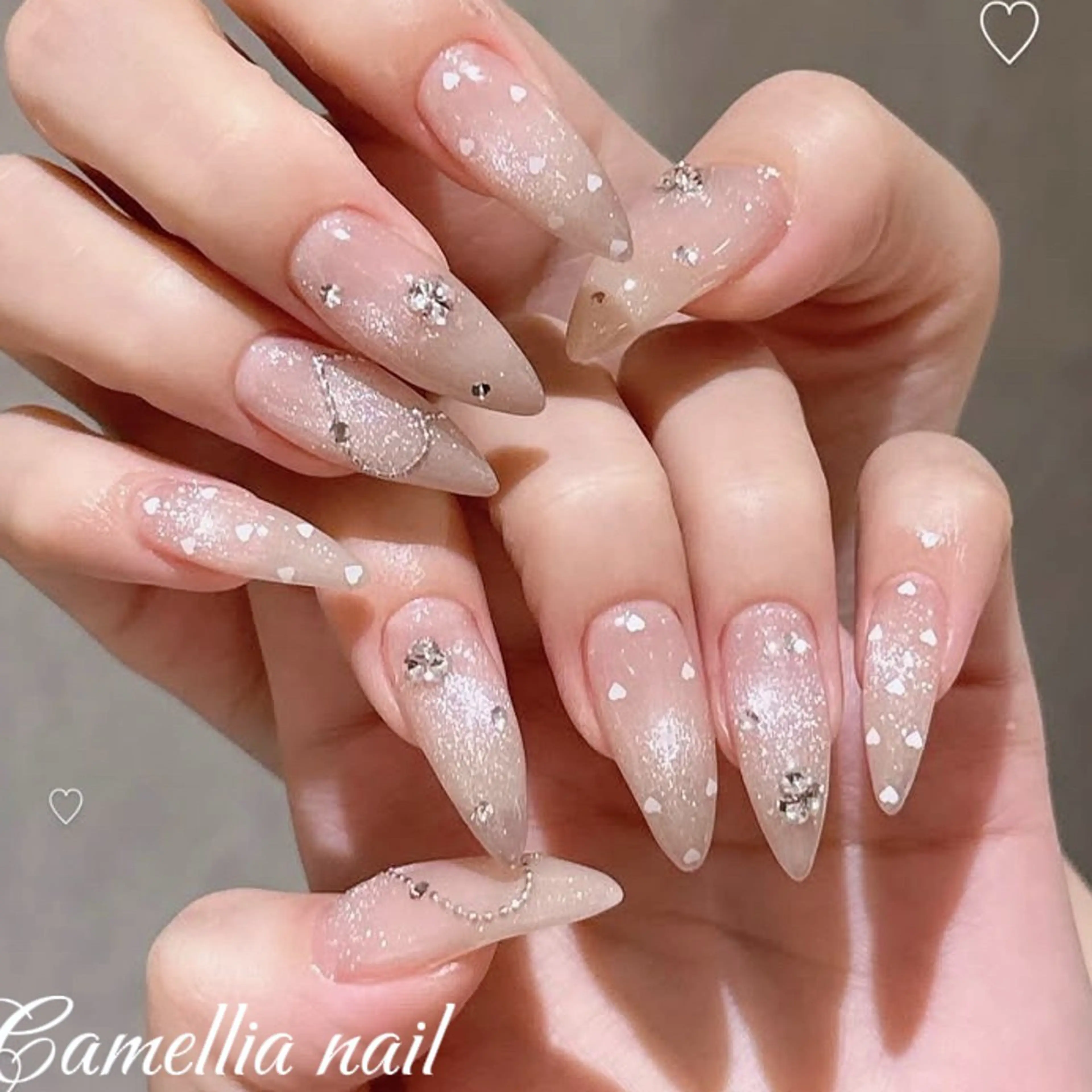 【モデル募集✨】チップ長さだし持ち込みデザイン（8-10本）の写真