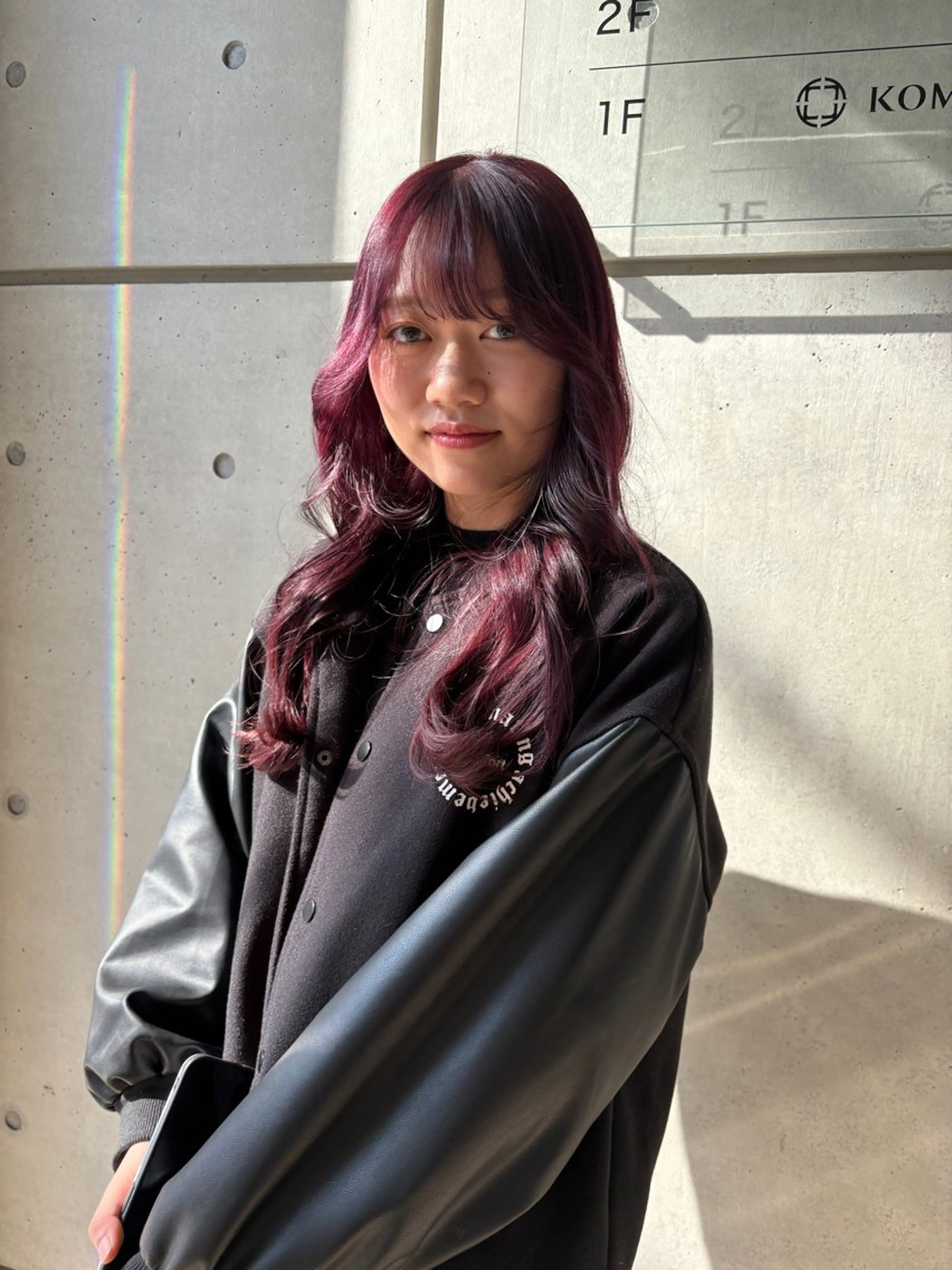 ロング ヘアカラー abe yuikaのヘアスタイル