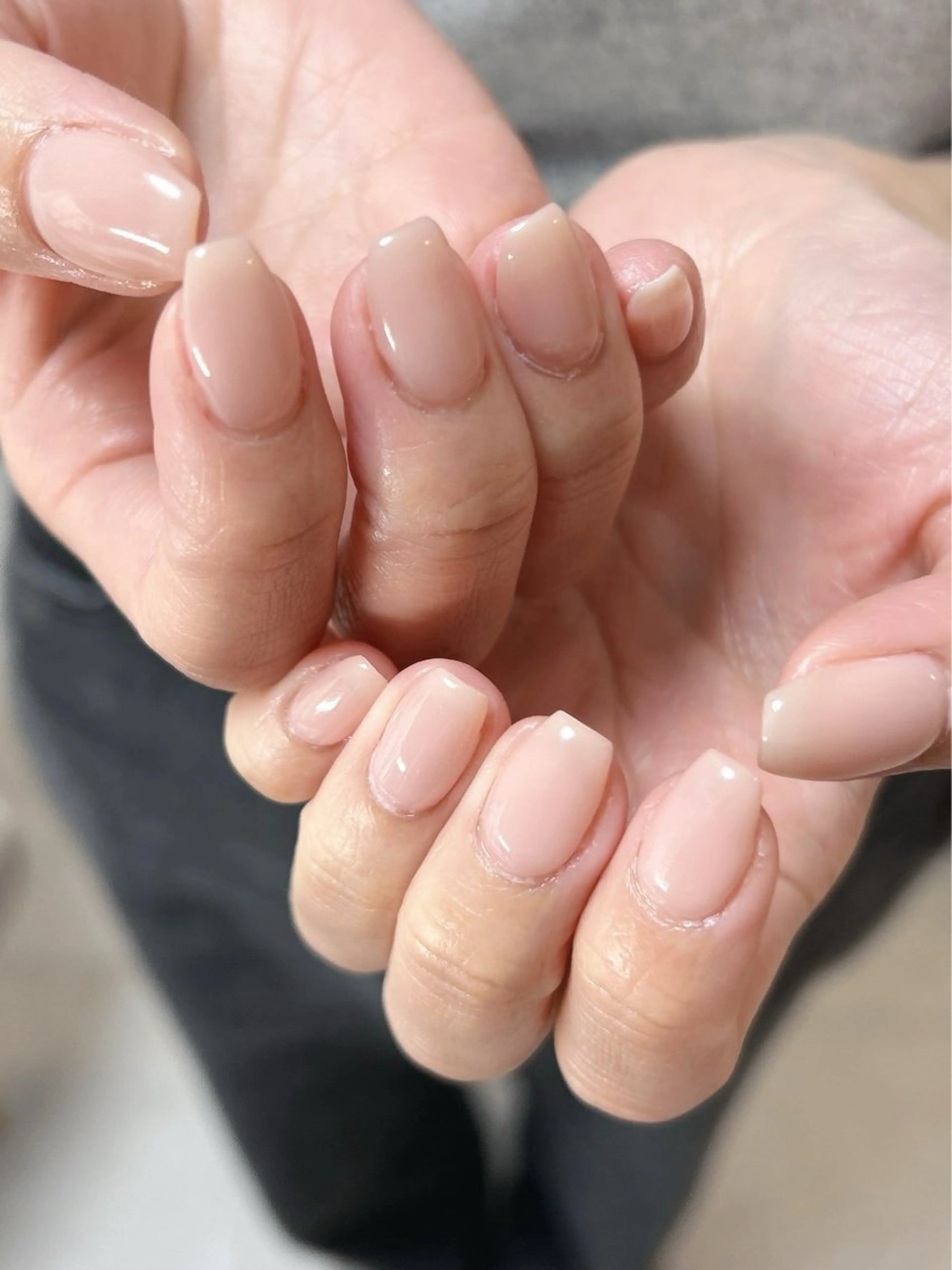 ネイル ワンカラーネイル ハンドネイル ten nail salon　かえでのネイルデザイン
