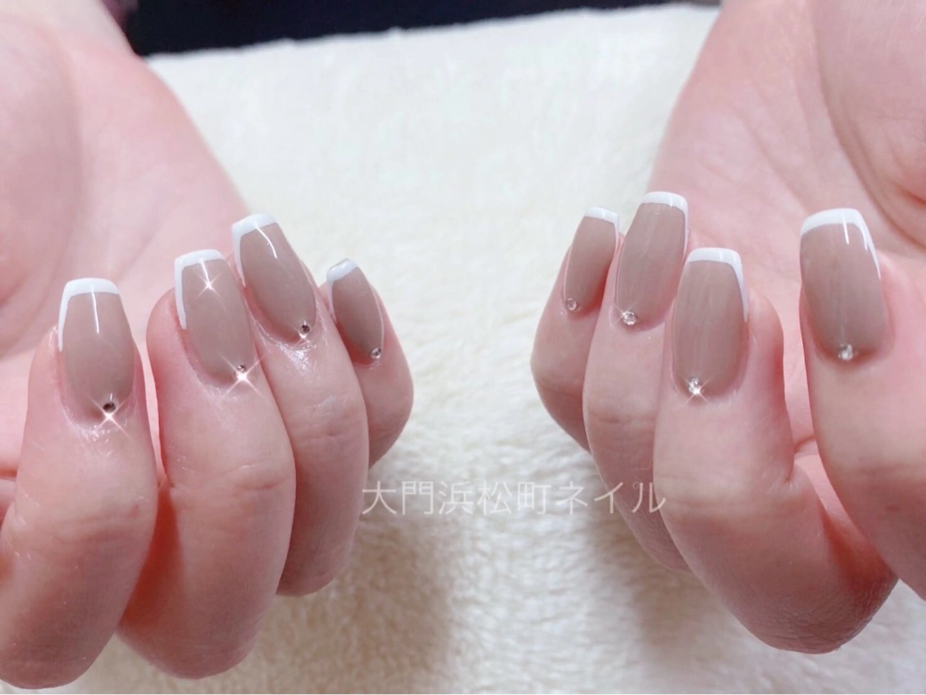 ネイル フレンチネイル ガラスフレンチ マグネットネイル ミラーネイル オフィスネイル ハンドネイル ハンドケア 大門浜松町 ネイルのネイルデザイン