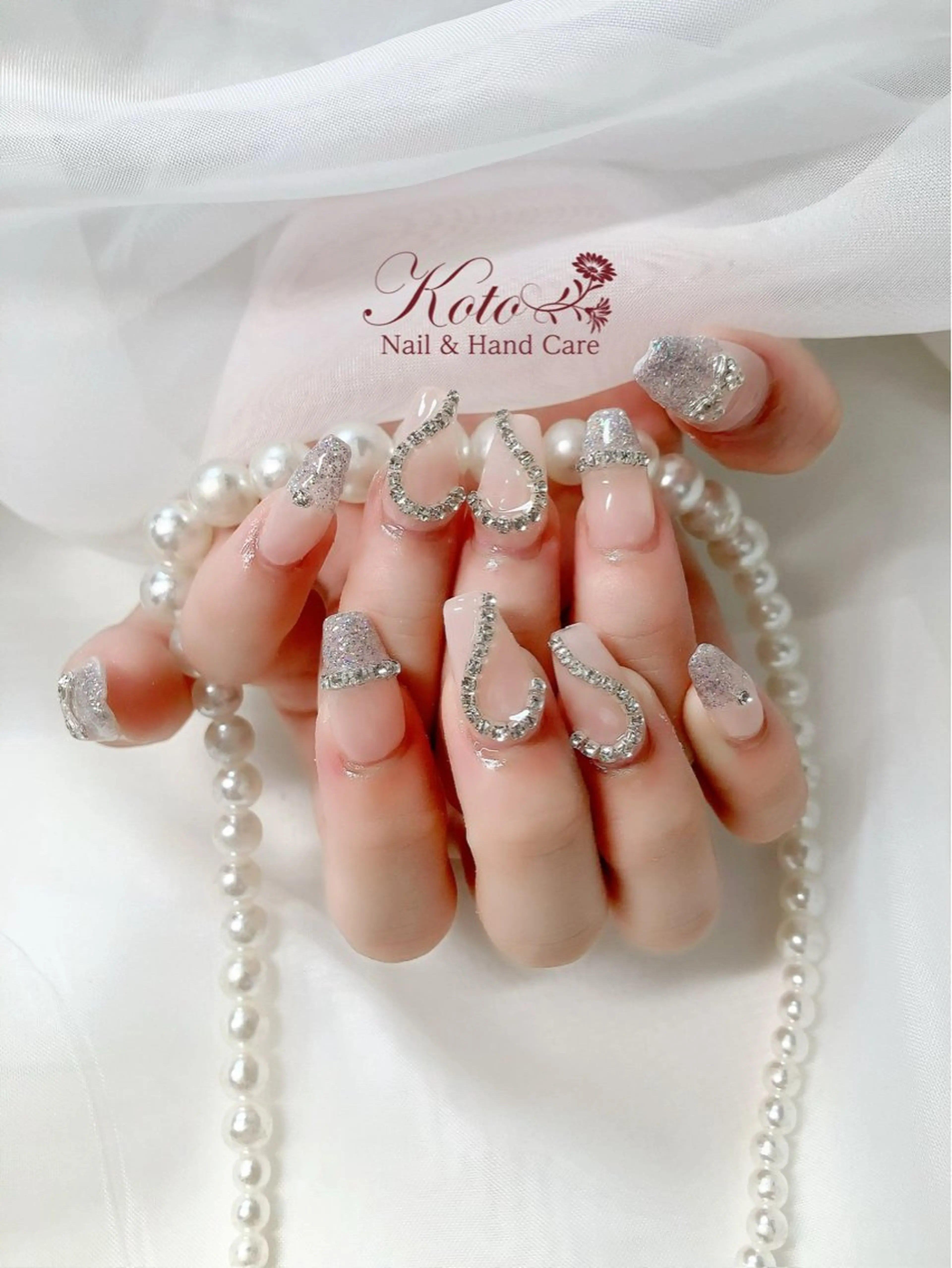 ネイル 長さ出し ジェルネイル 持ち込み ニュアンスネイル 赤色 ハンドネイル Nail Salon KOTOのネイルデザイン