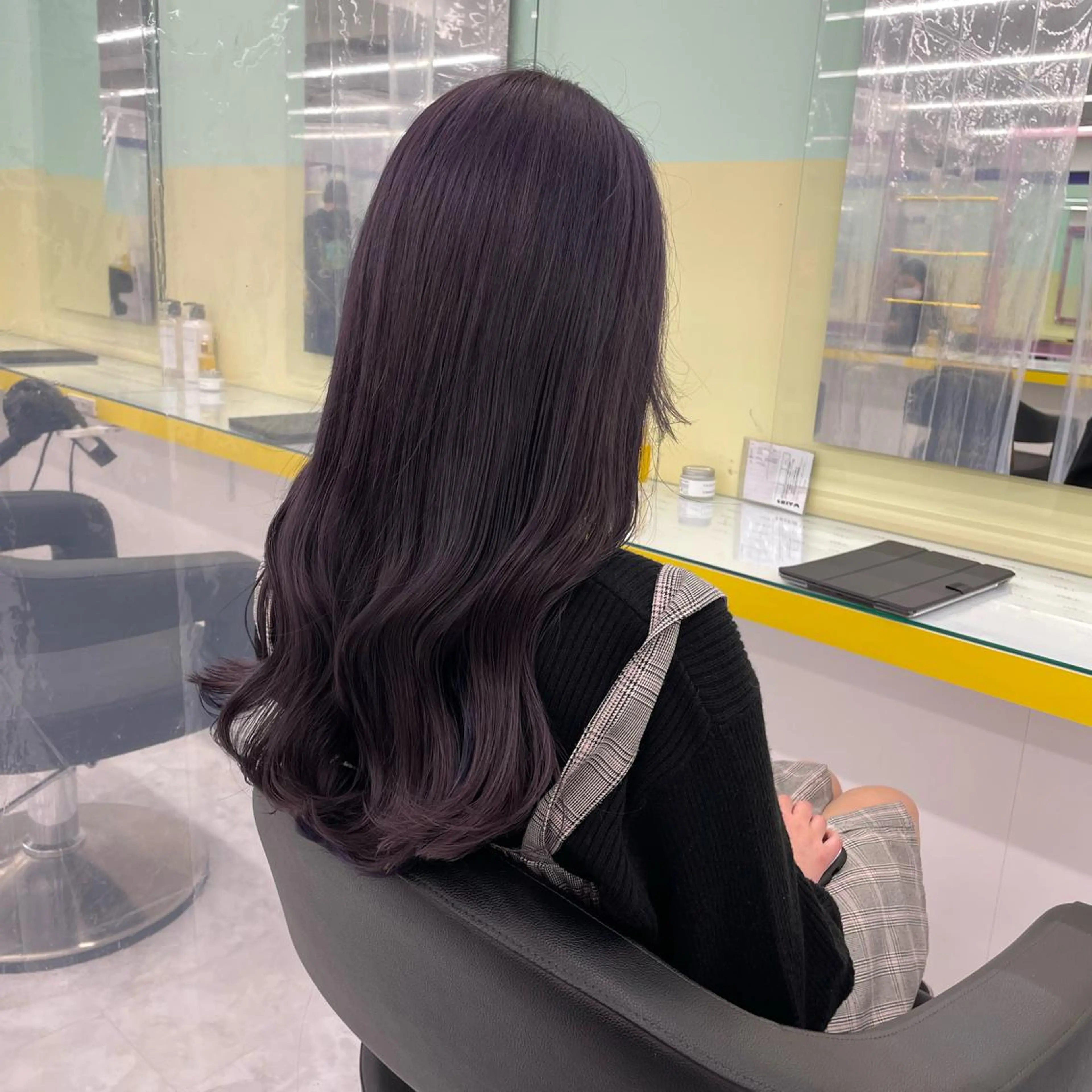 ロング カラー パーマ ヘアアレンジ メンズ アイブロウ 💜寒色特化 門脇誠弥💜のヘアスタイル