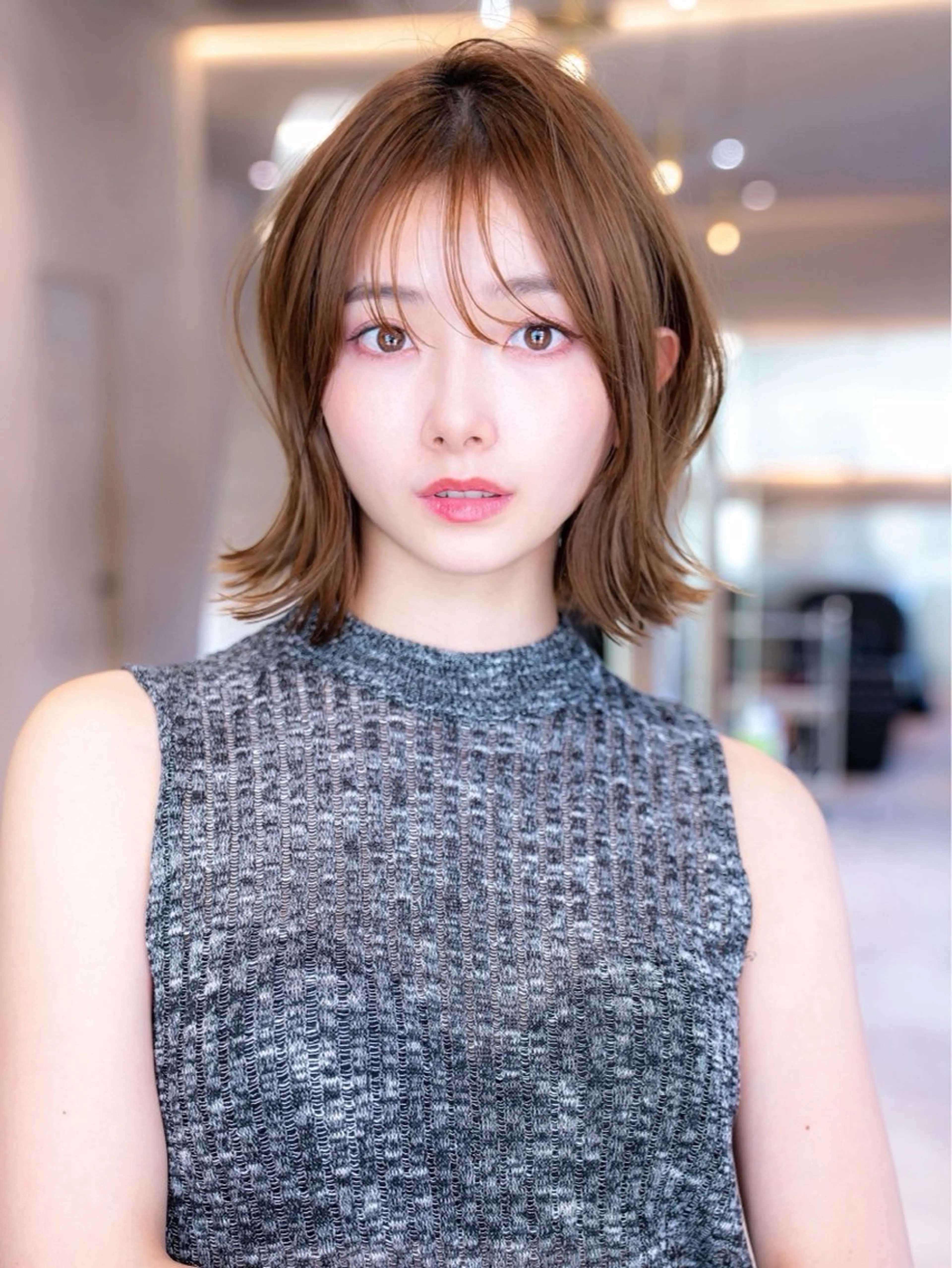 ミディアム カラー カット トリートメント 渋谷/レイヤーボブ・ 韓国ボブ特化/楓のヘアスタイル