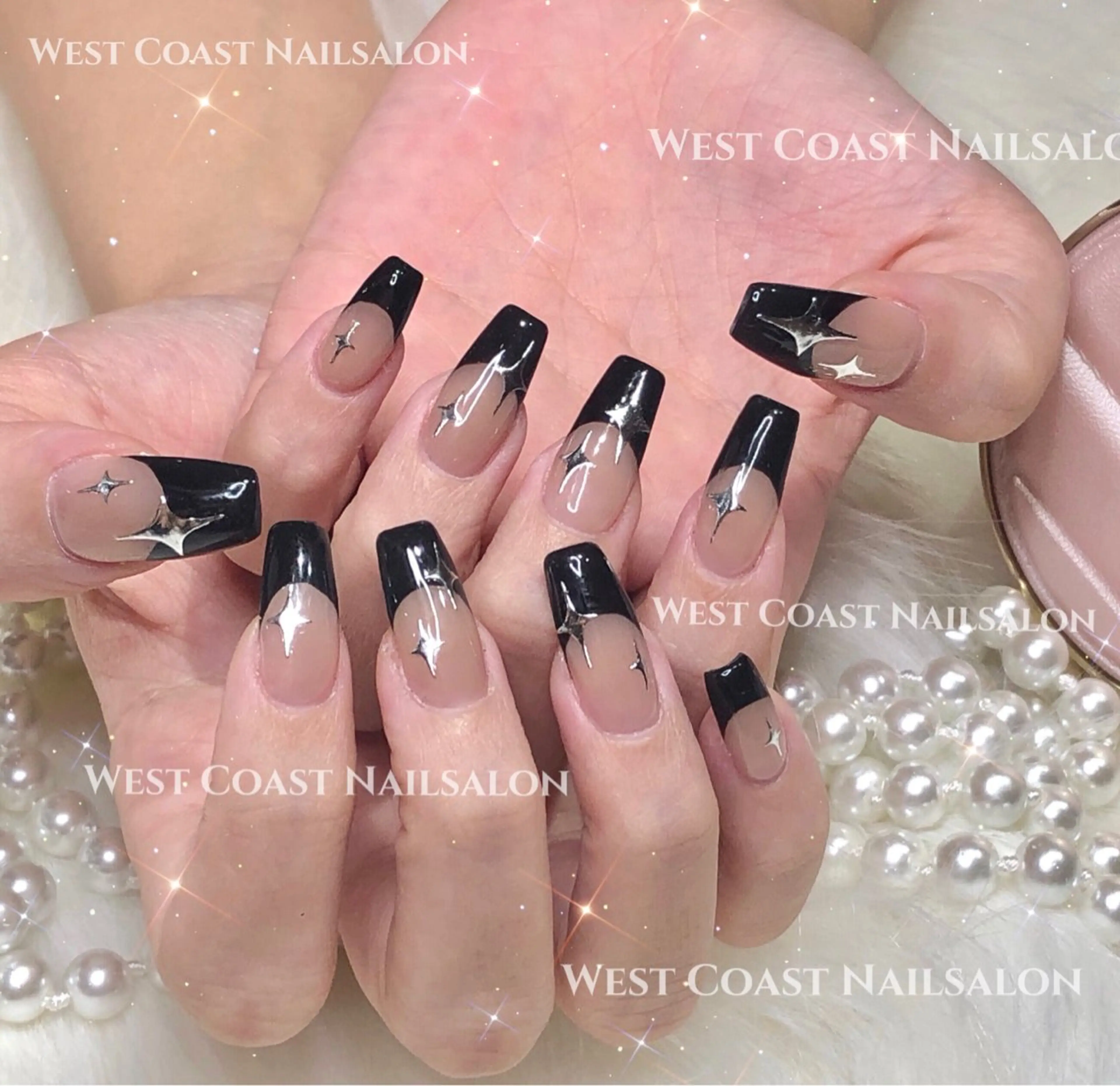 ネイル グラデーション 韓国ネイル マグネットネイル 持ち込み ニュアンスネイル ハンドネイル west coast スカルプ専門店のネイルデザイン