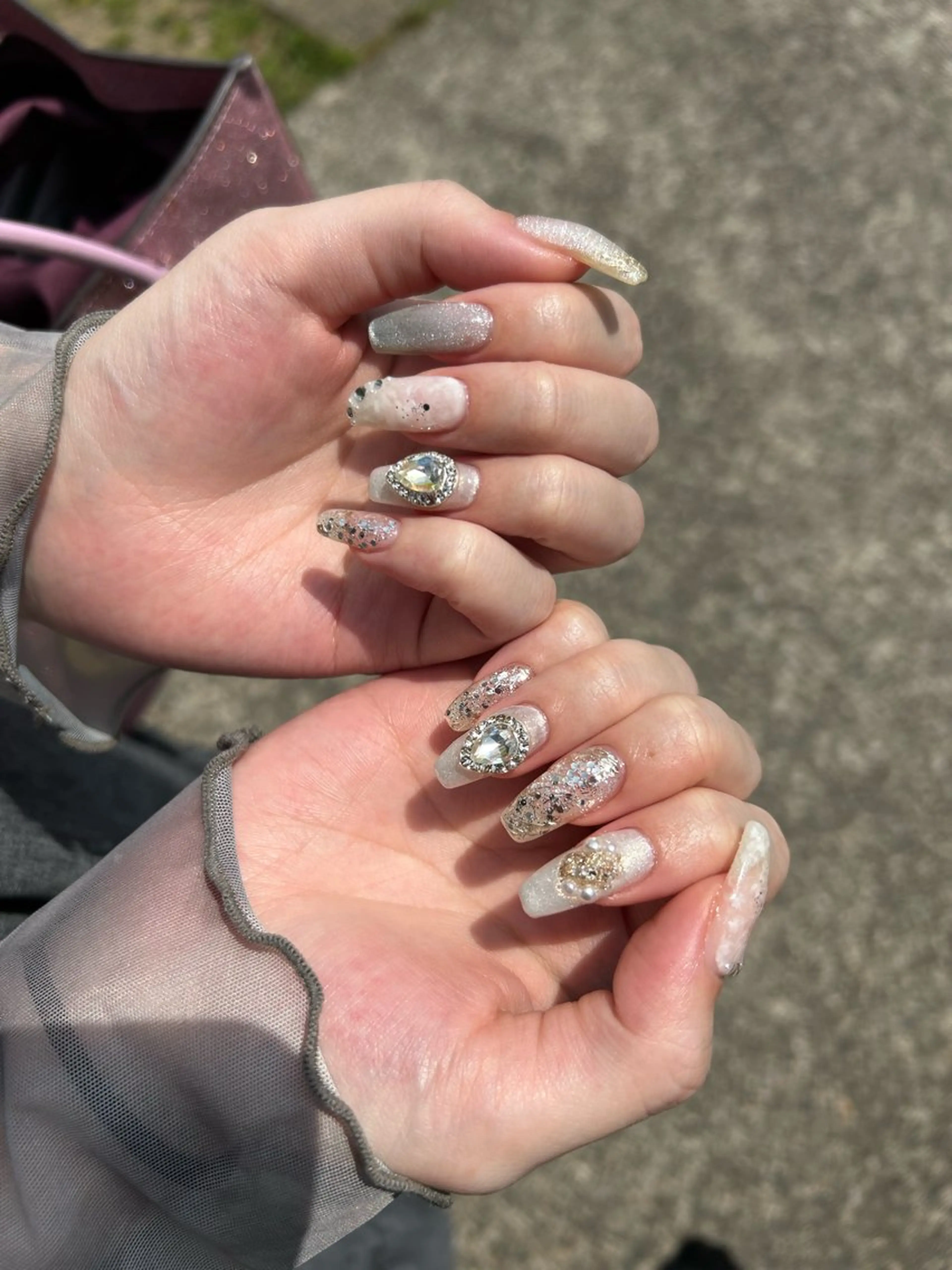 ネイル アートネイル 持ち込み スカルプネイル シンプルネイル ハンドネイル フットネイル Adite nailのネイルデザイン