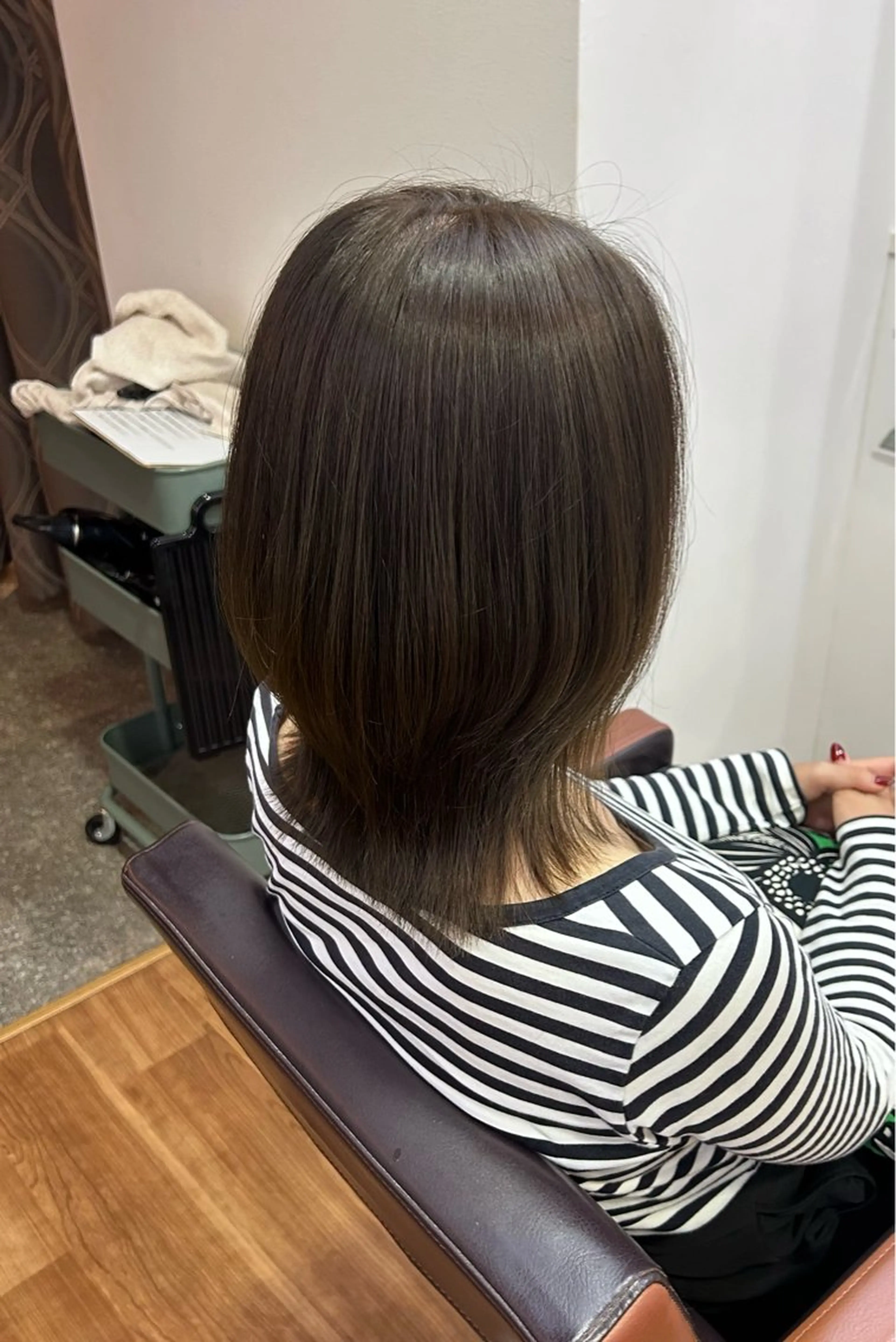 ミディアム カラー ヘアアレンジ アッシュ 透明感カラー ミント ヘアカラー flower所属・原田 歩実のヘアスタイル