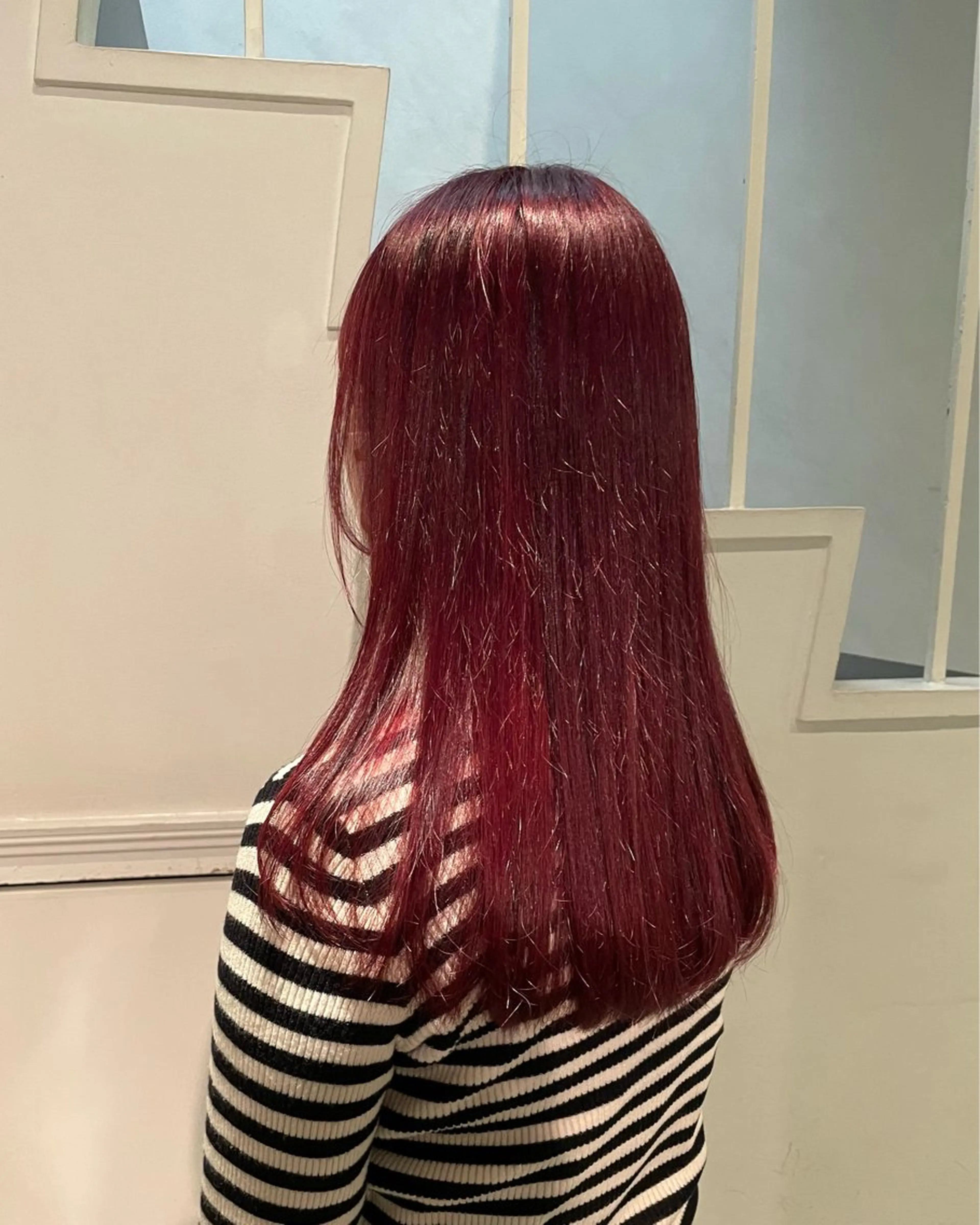 ロング カラー カット ヘアカラー トリートメント 向坂 亜美のヘアスタイル