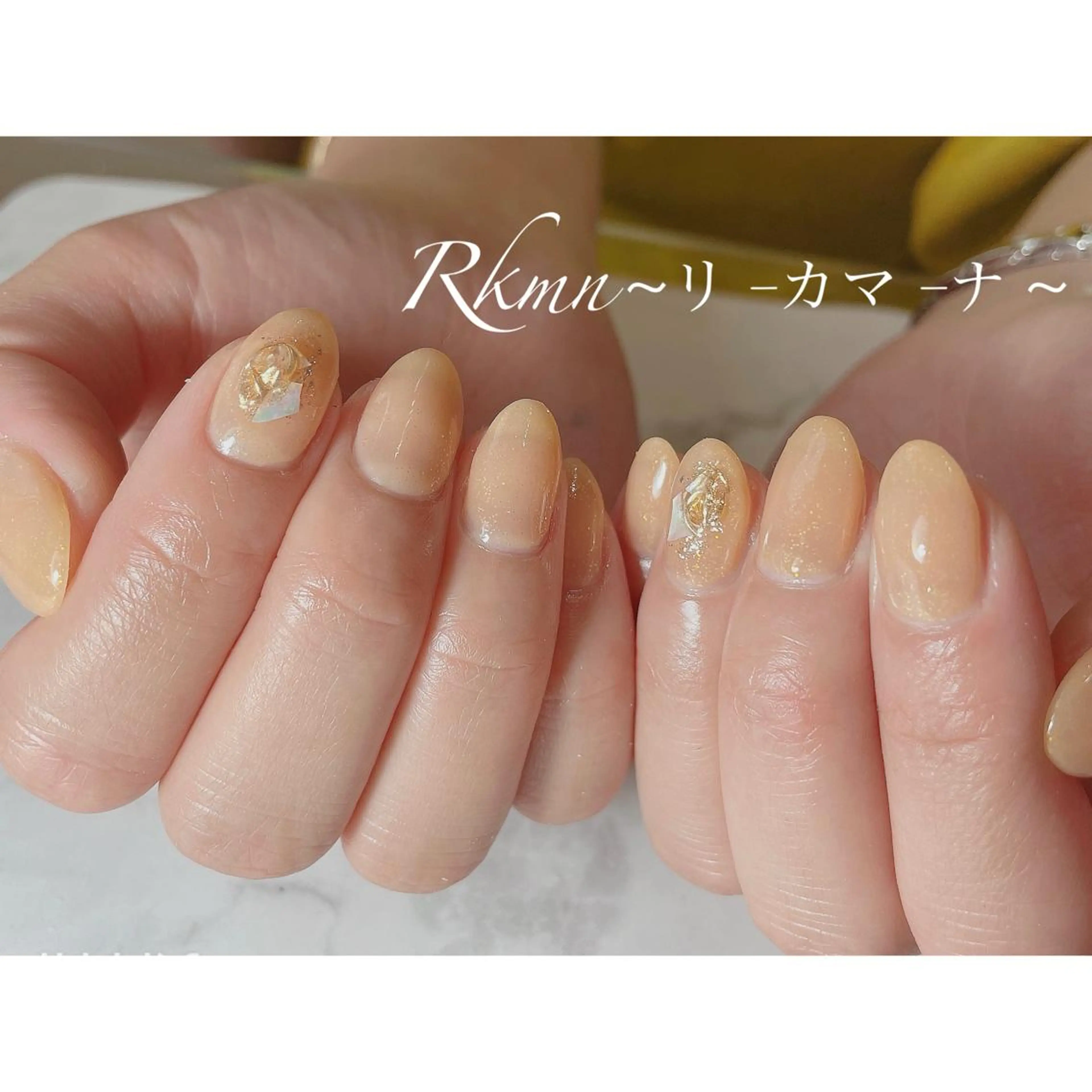 ネイル アートネイル シンプルネイル 春ネイル ハンドネイル フットネイル ハンドケア Rkmn ~リ-カマ-ナ~のネイルデザイン