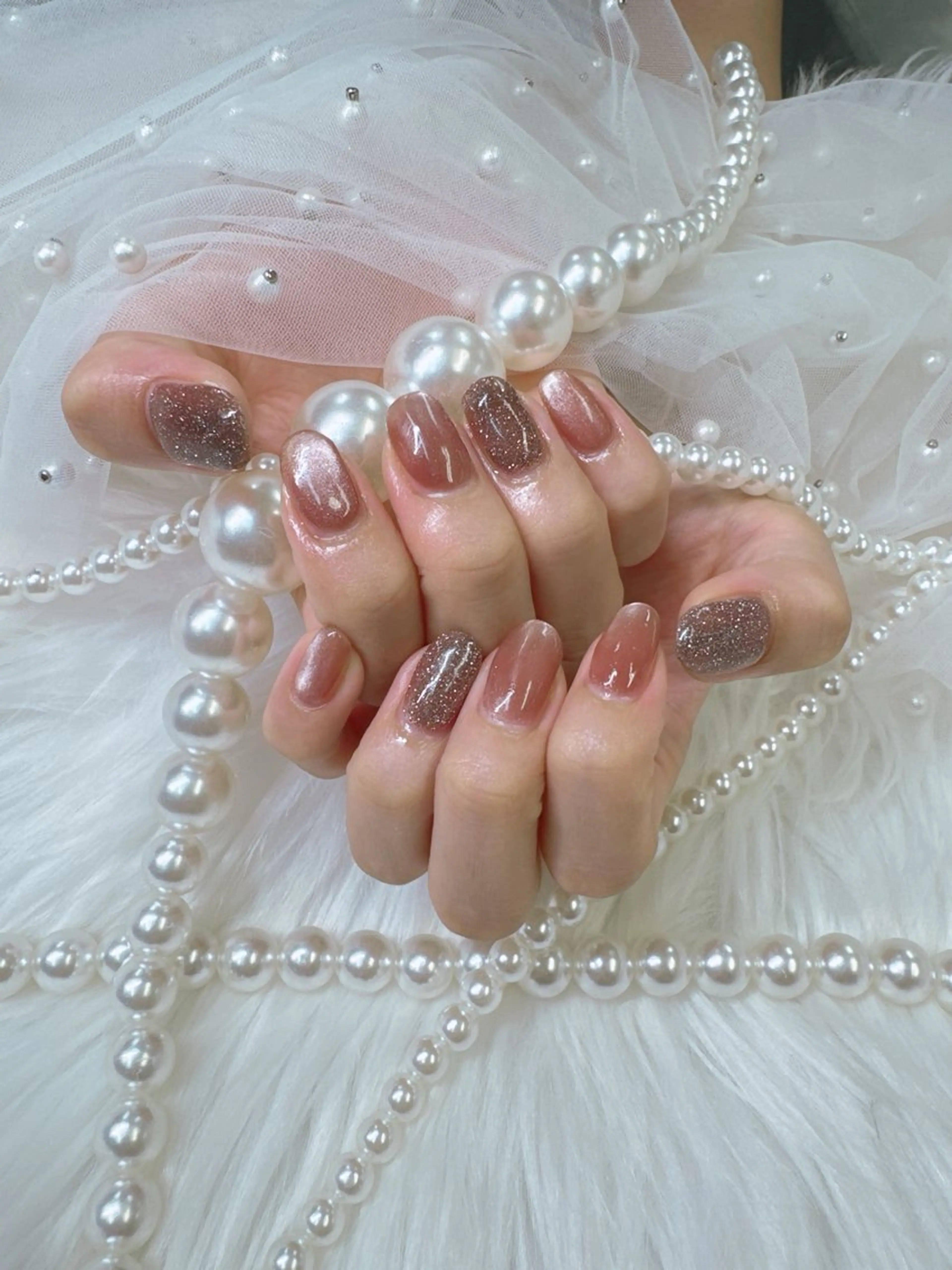 ネイル フレンチネイル ジェルネイル パラジェル ハンドネイル クイーンズネイル銀座所属・Queeens nailのネイルデザイン