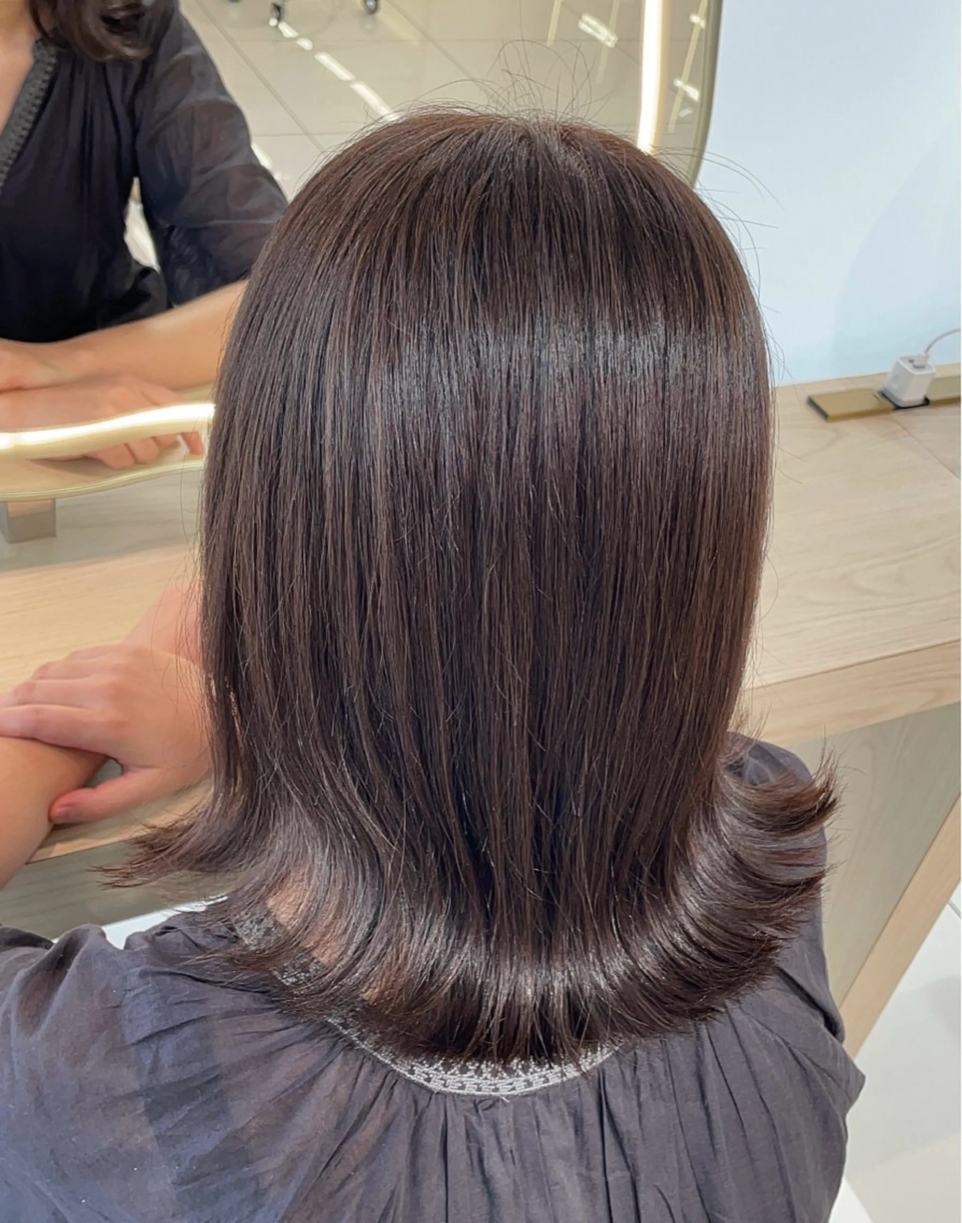 セミロング カラー ヘアカラー トリートメント 艶カラー/カット モデル募集中/あやかのヘアスタイル
