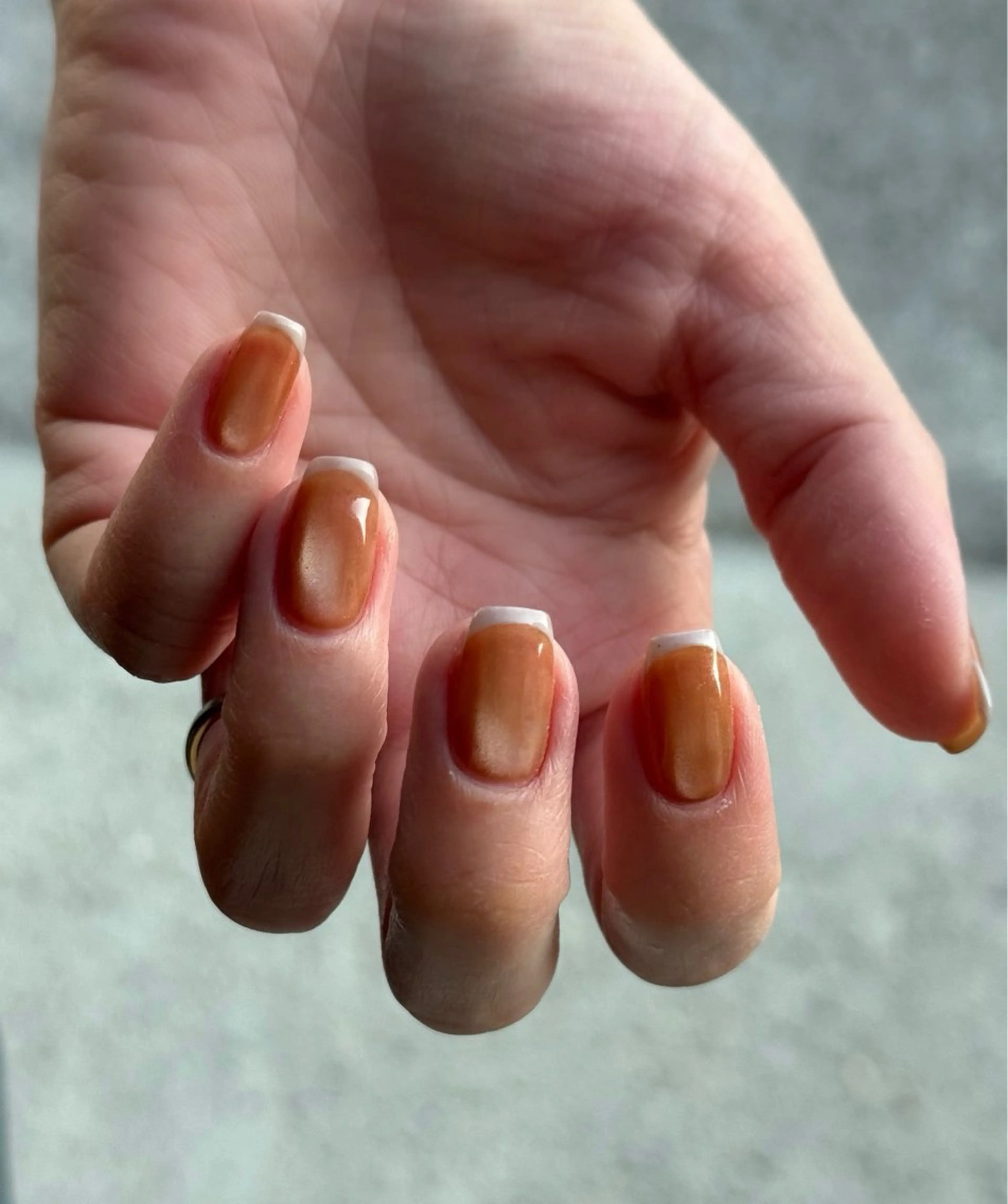 ネイル アートネイル フレンチネイル マグネットネイル マグネットフレンチ ハンドネイル Blé nailのネイルデザイン