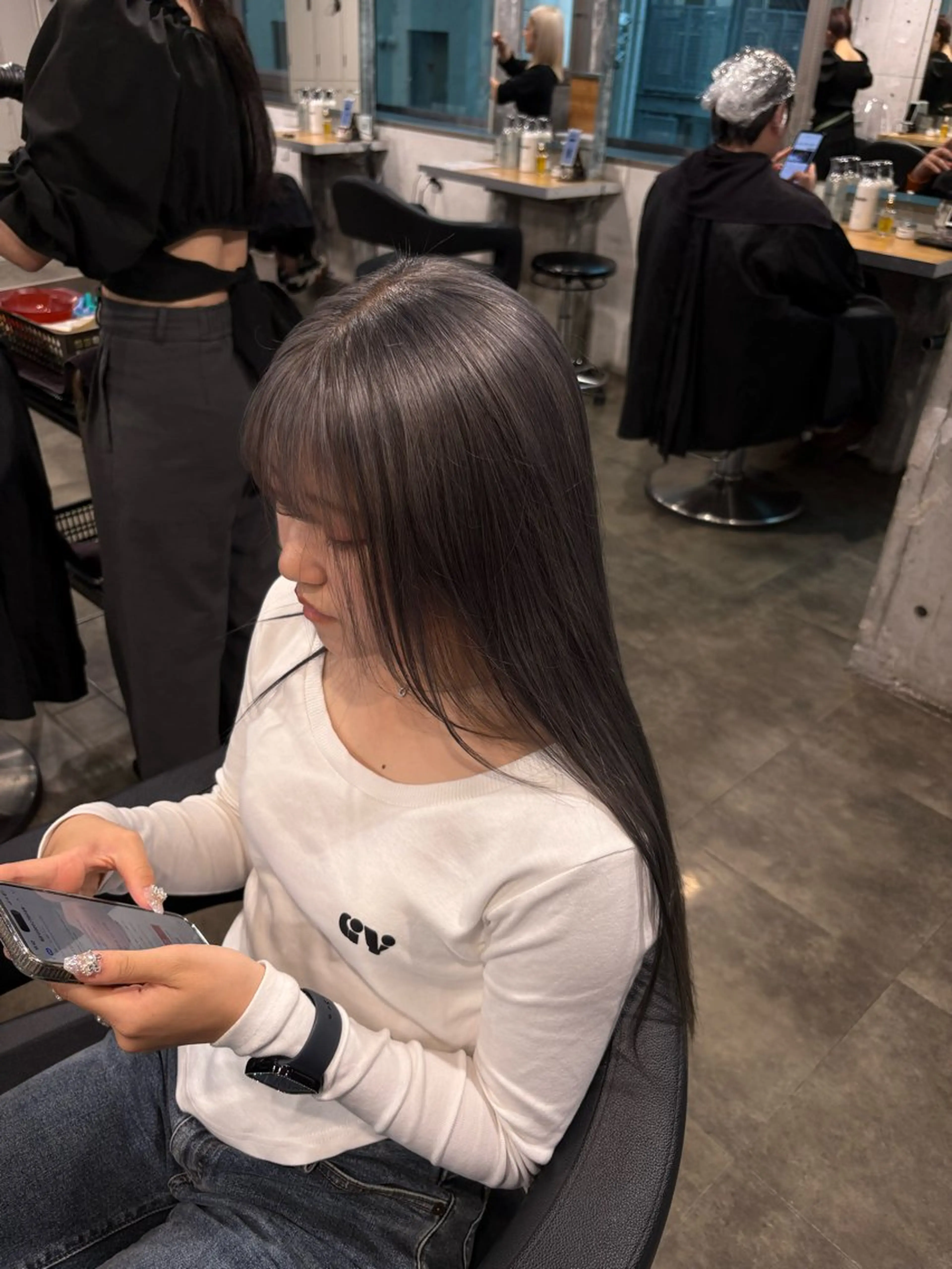ロング カラー ヘアカラー ハイトーンブロンド 横浜💞ミオのヘアスタイル
