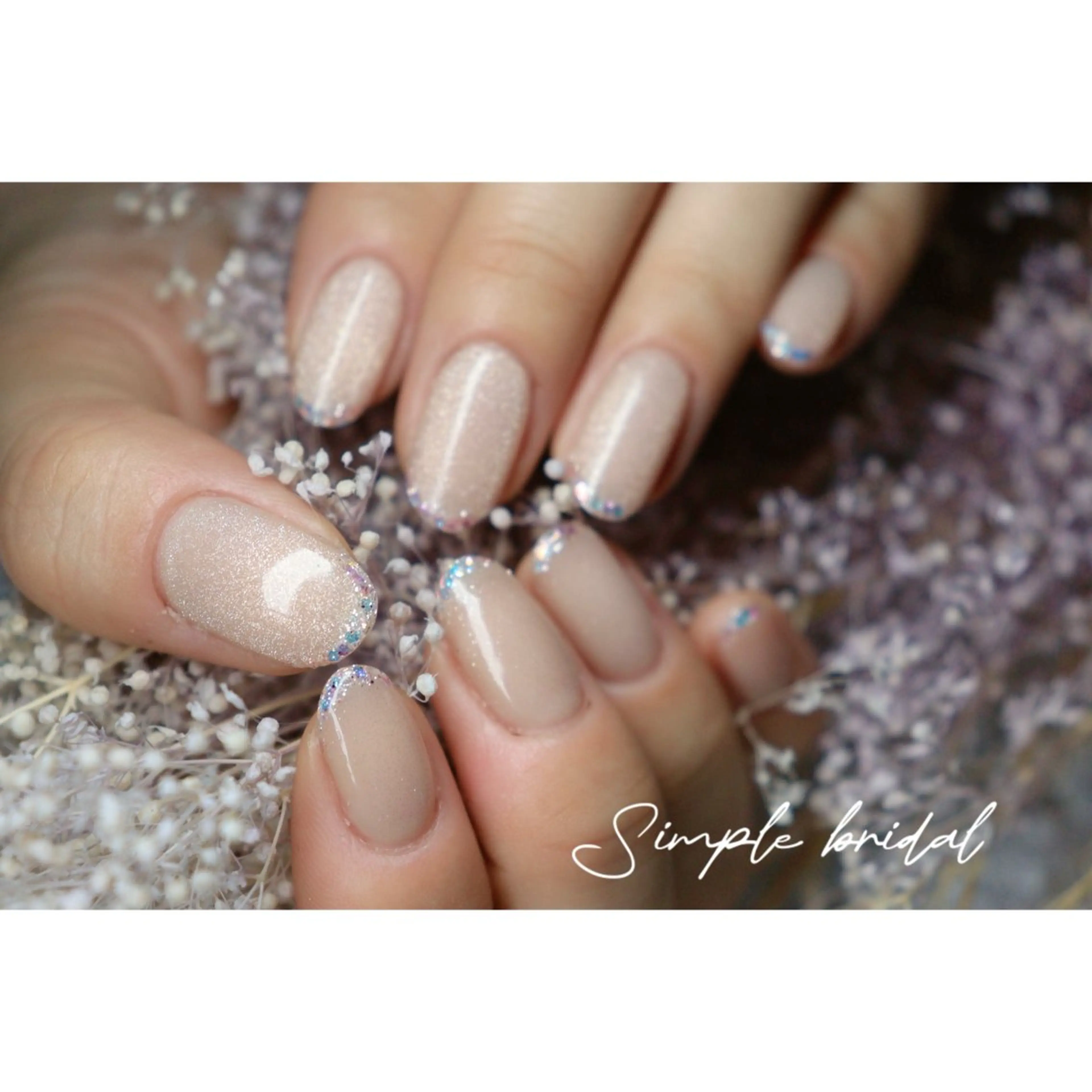 ネイル シンプルネイル ブライダルネイル ハンドネイル mapple nailのネイルデザイン