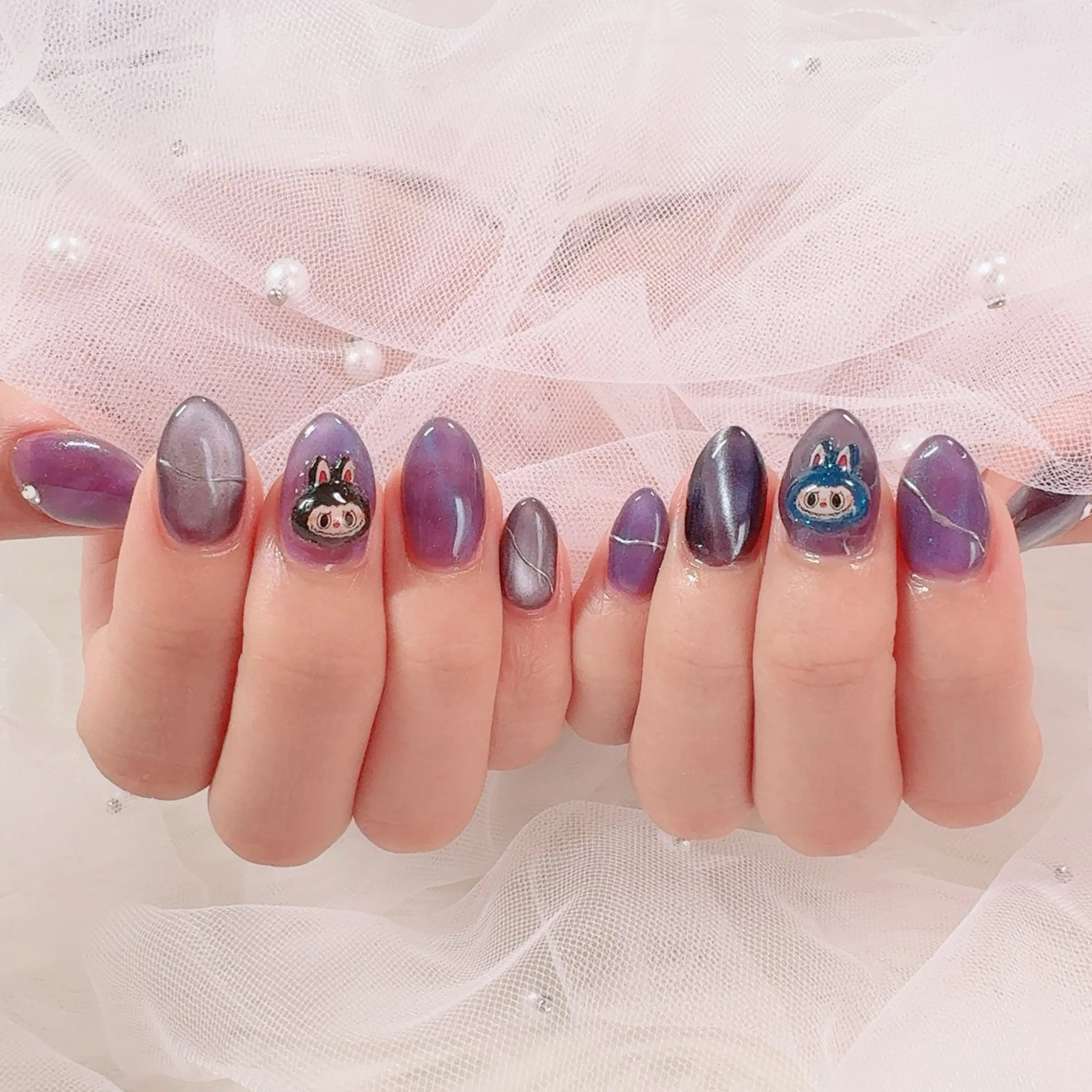 ネイル ハンドネイル マジョリカ ブルーのネイルデザイン