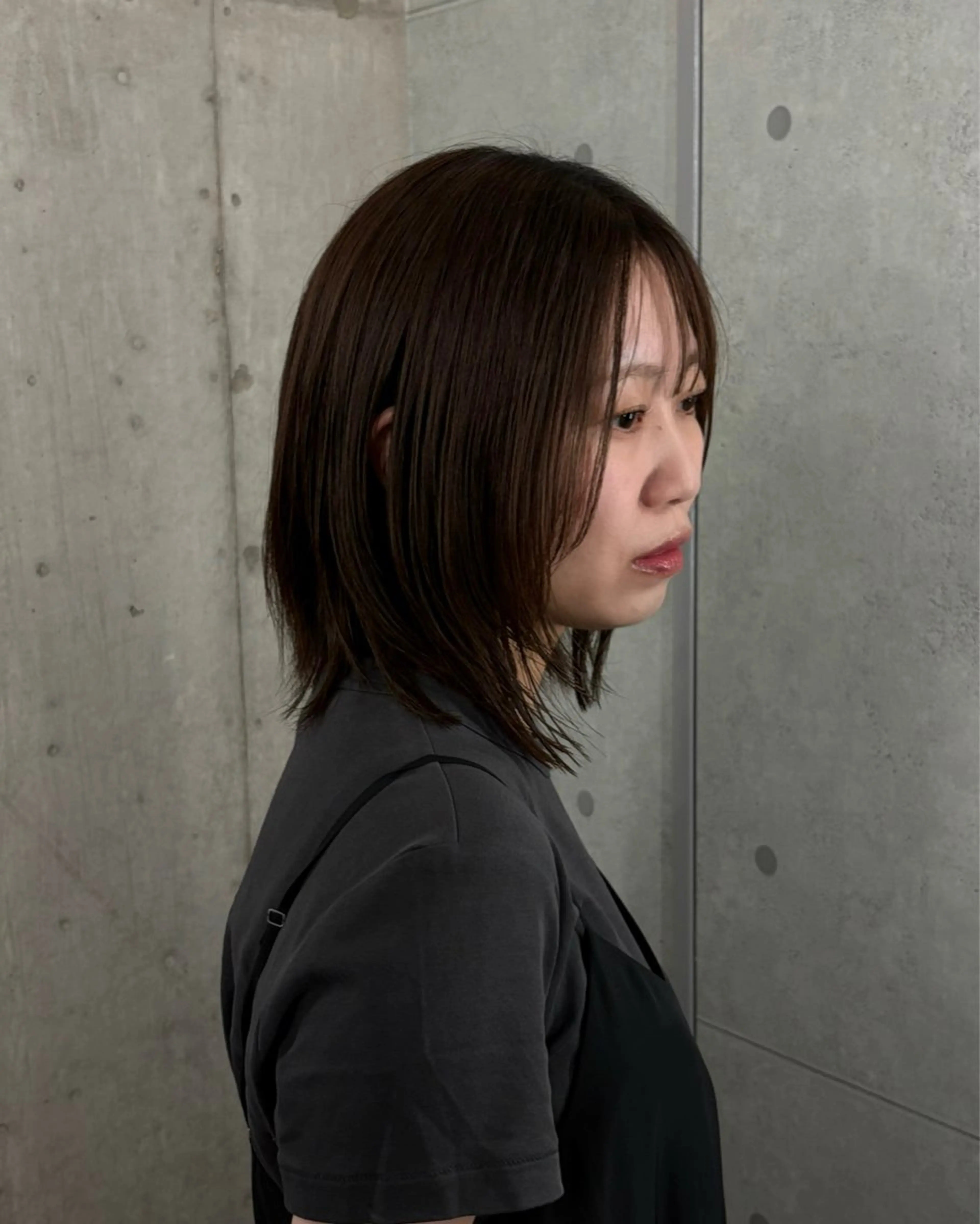 ミディアム ボブレイヤー ボブ レイヤーカット ドアベルヘアリビング所属・モデル募集中 🎗️🫧加藤志保のヘアスタイル