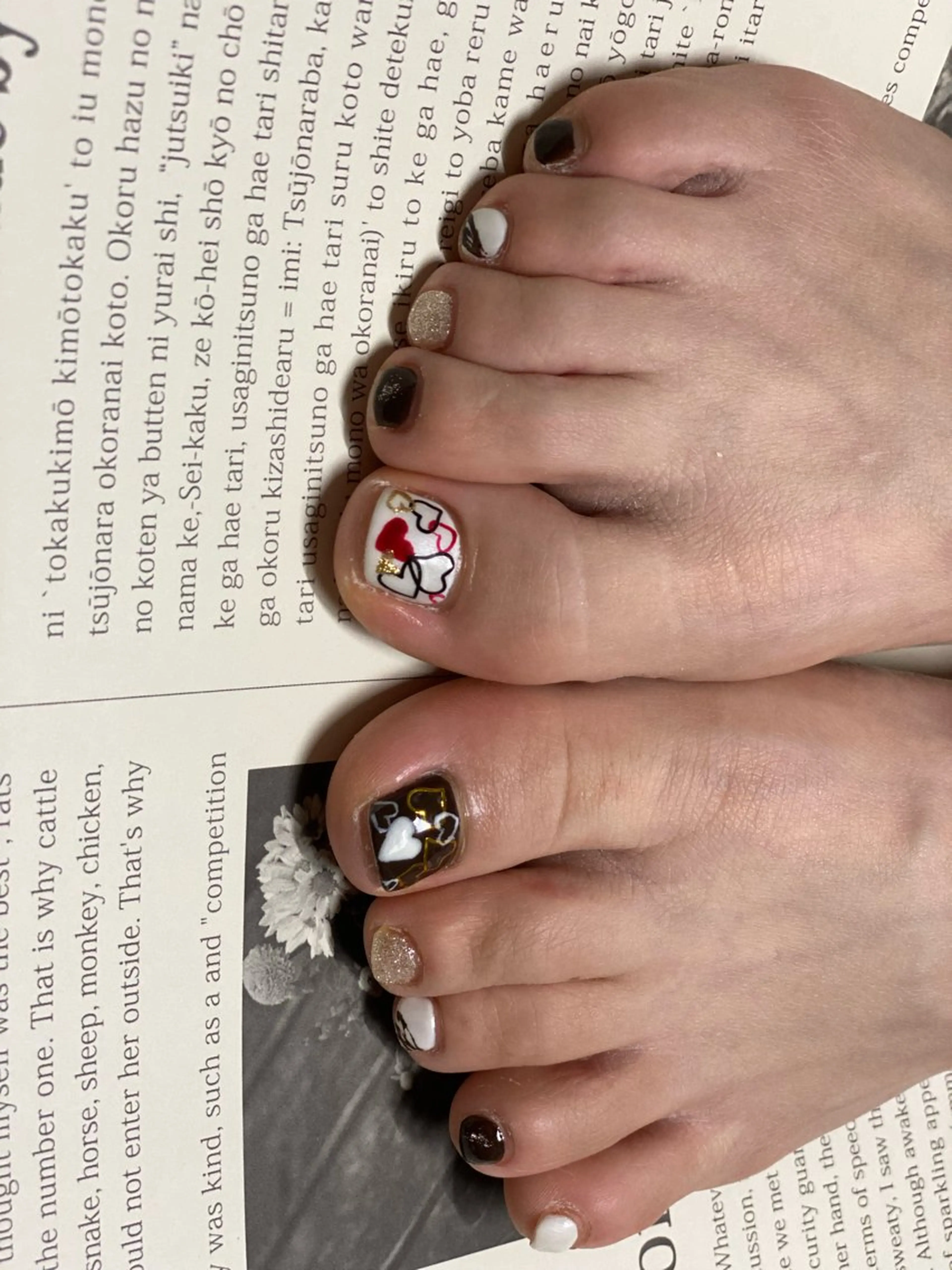 ネイル フットネイル バレンタイン R.I所属・R.I みちのネイルデザイン