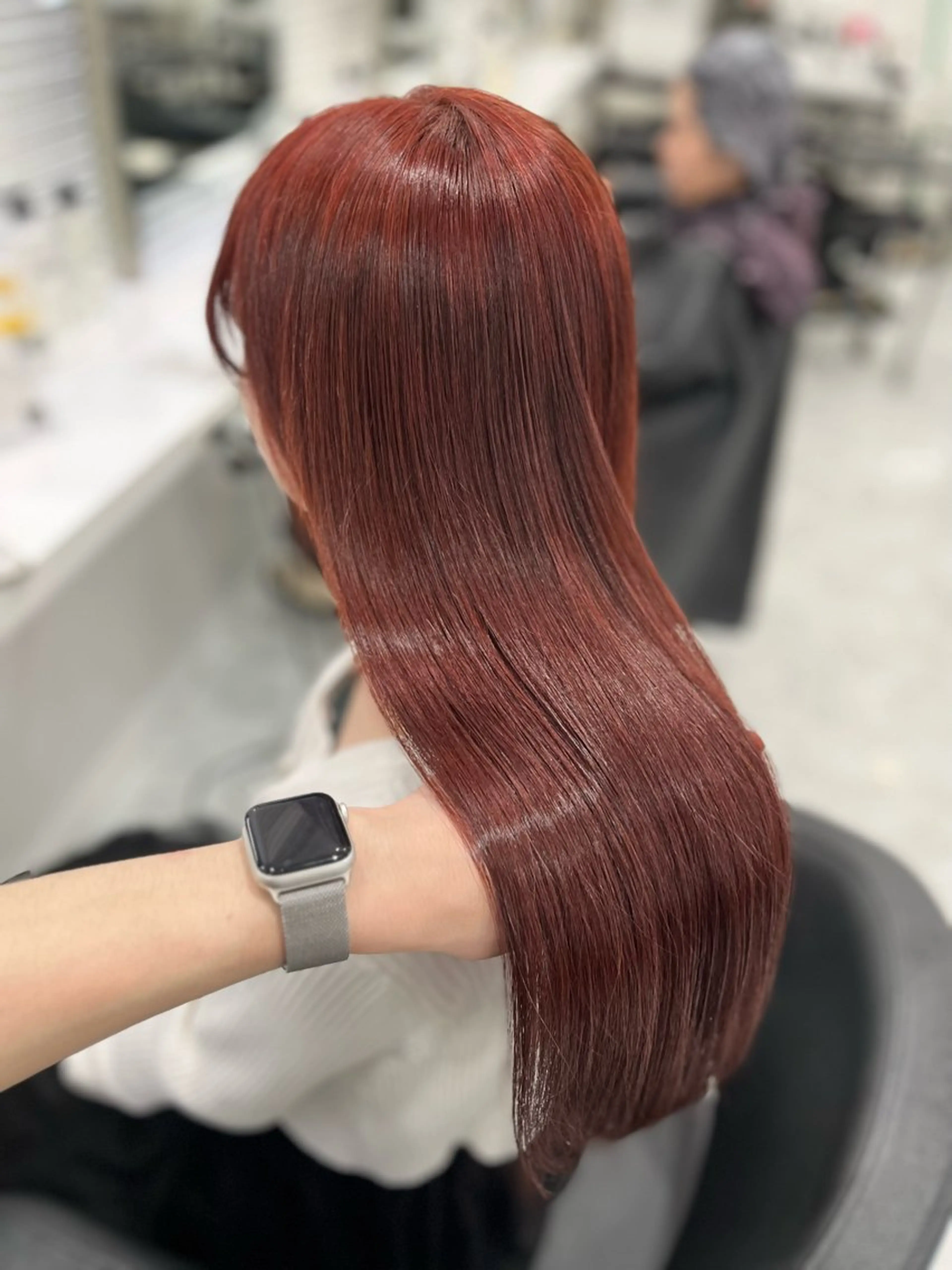 ロング カラー ヘアカラー ダメージレスハイ トーン💖kanonのヘアスタイル
