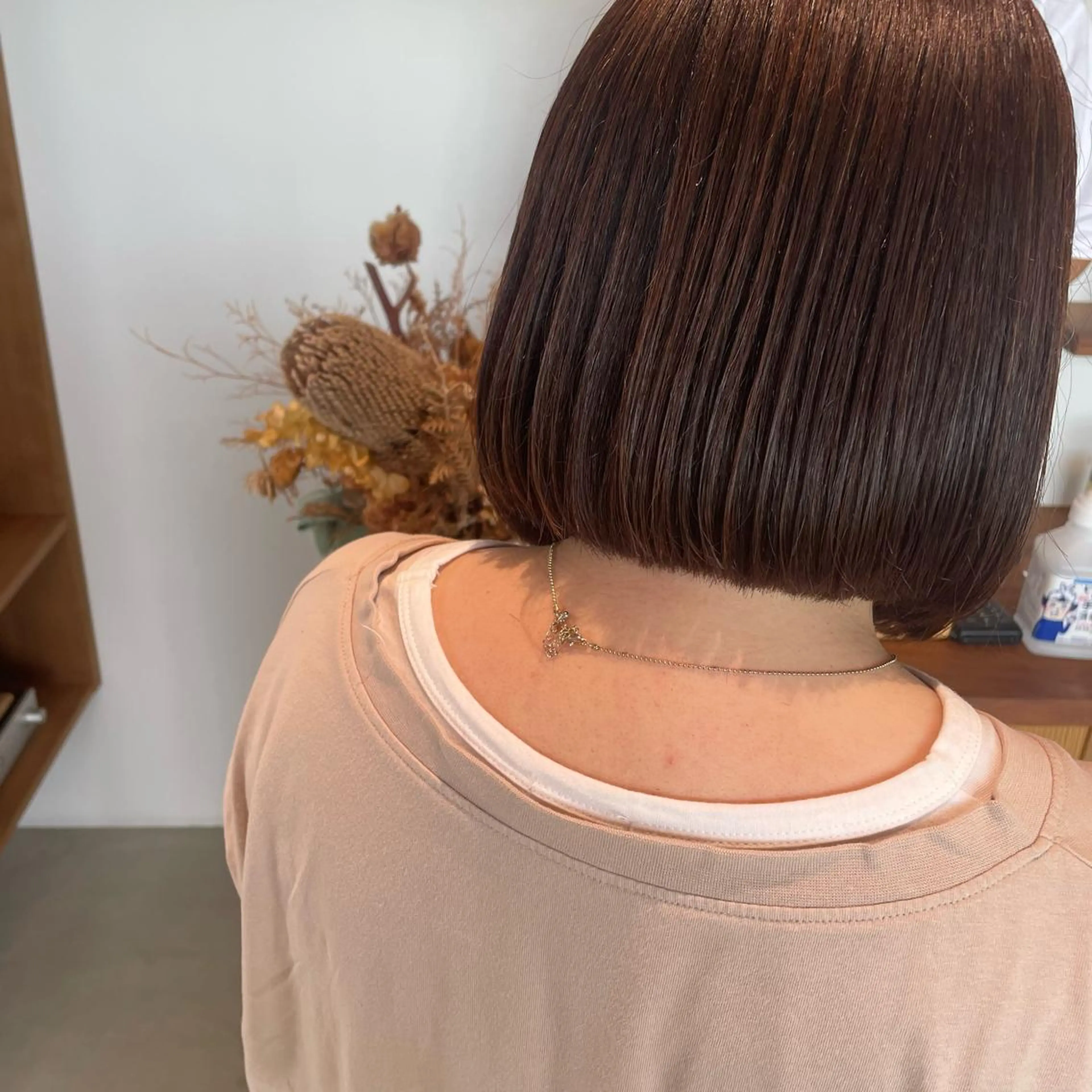 ミディアム カット ヘアカラー SOU所属・ふるかわ れなのヘアスタイル