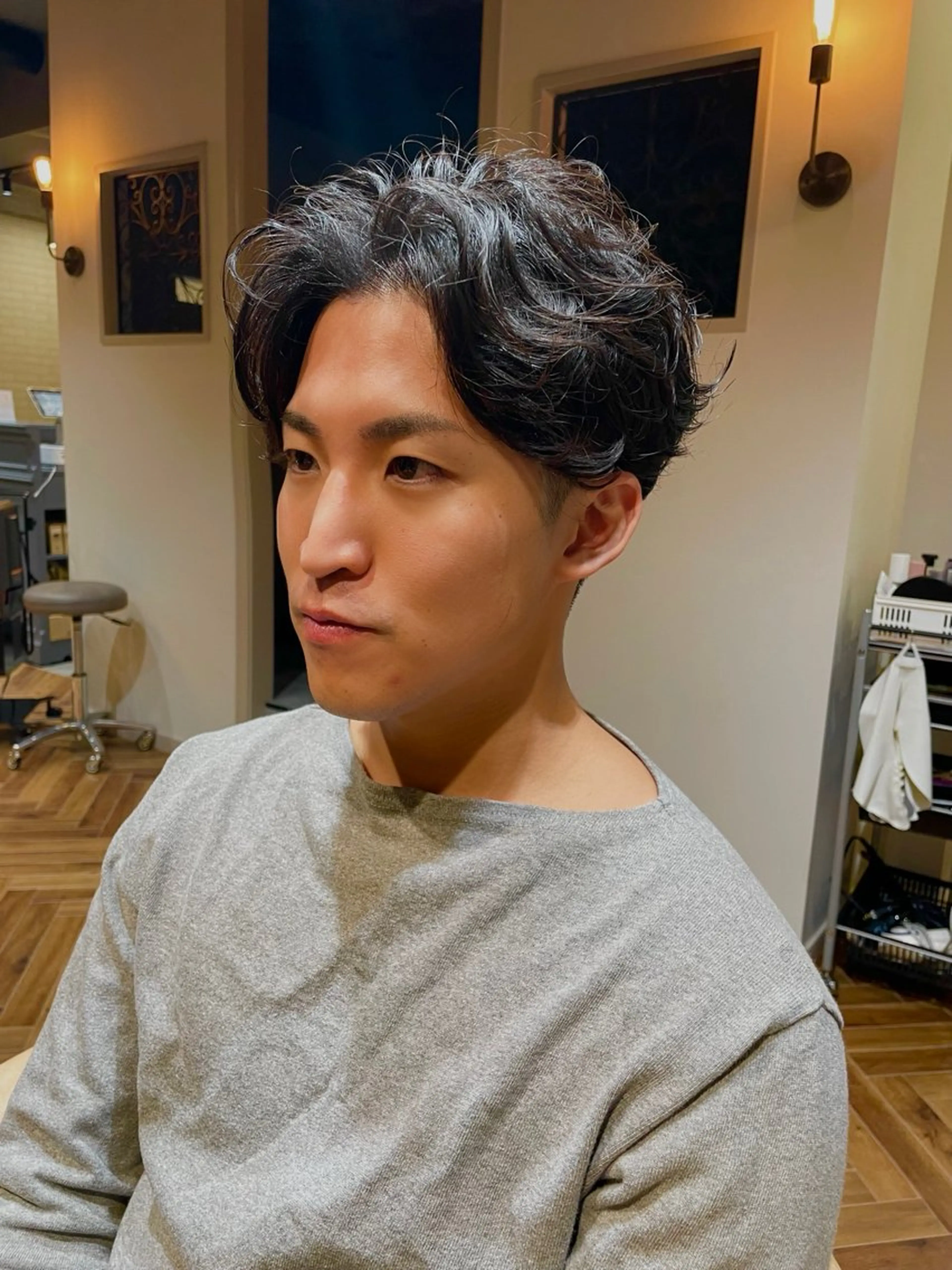 パーマ メンズ メンズパーマ eyesburg W/est所属・ショートボブ 村上のヘアスタイル