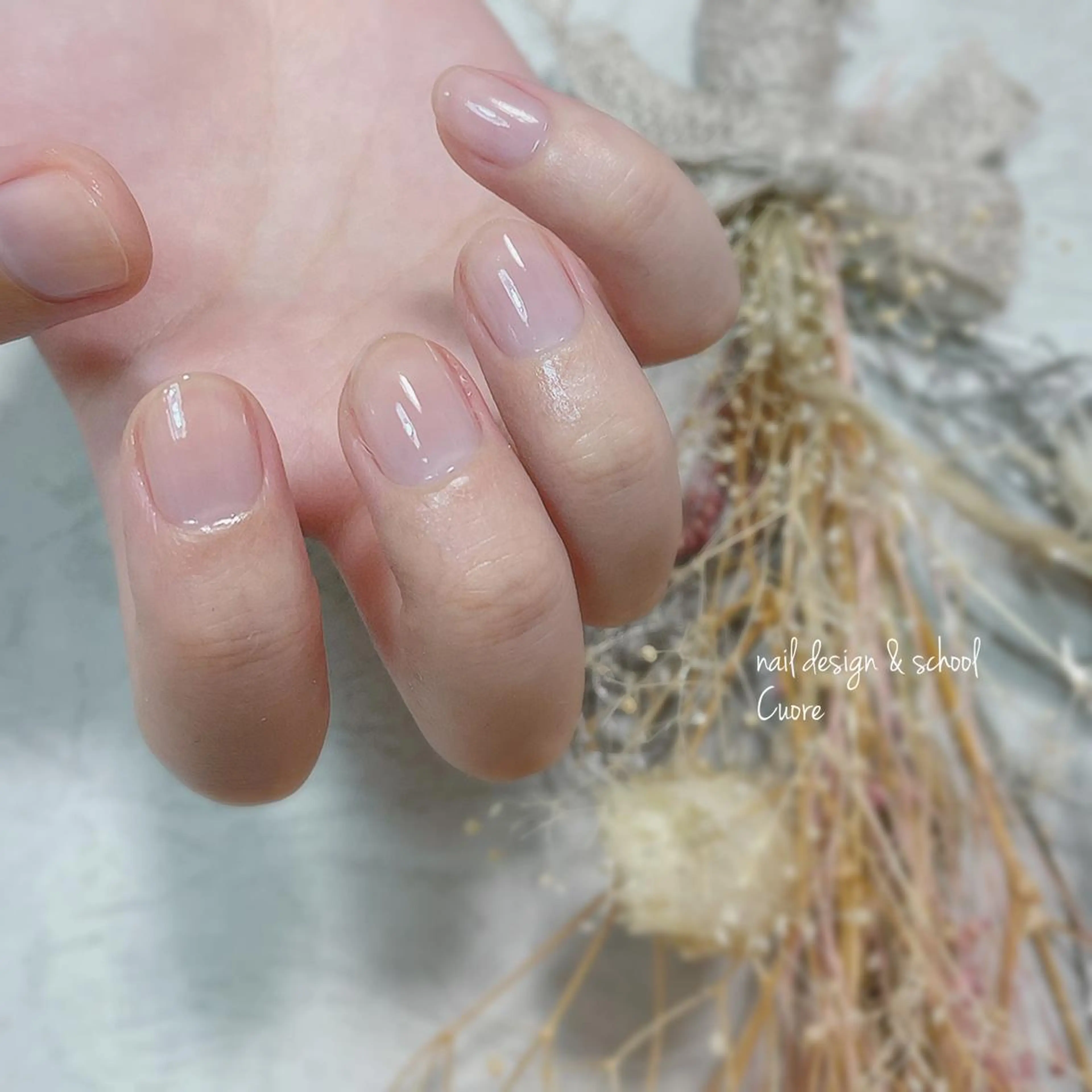 ネイル アートネイル ジェルネイル ニュアンスネイル シンプルネイル 春ネイル Cuore谷岡紗妃/ 宮崎台のネイルデザイン