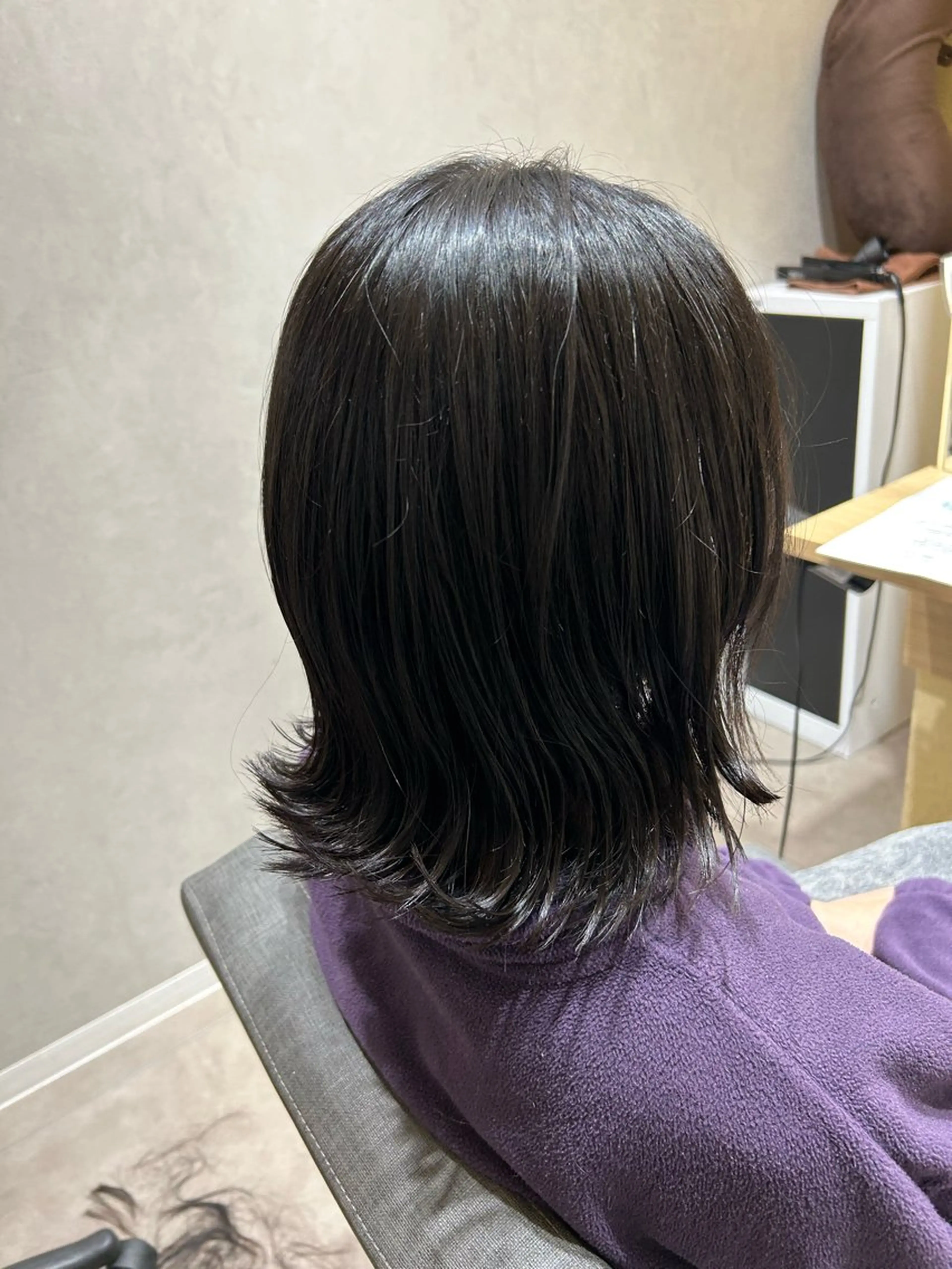 ミディアム カット 縮毛矯正 VIE.ORNER 土気🍀小岩井樹のヘアスタイル